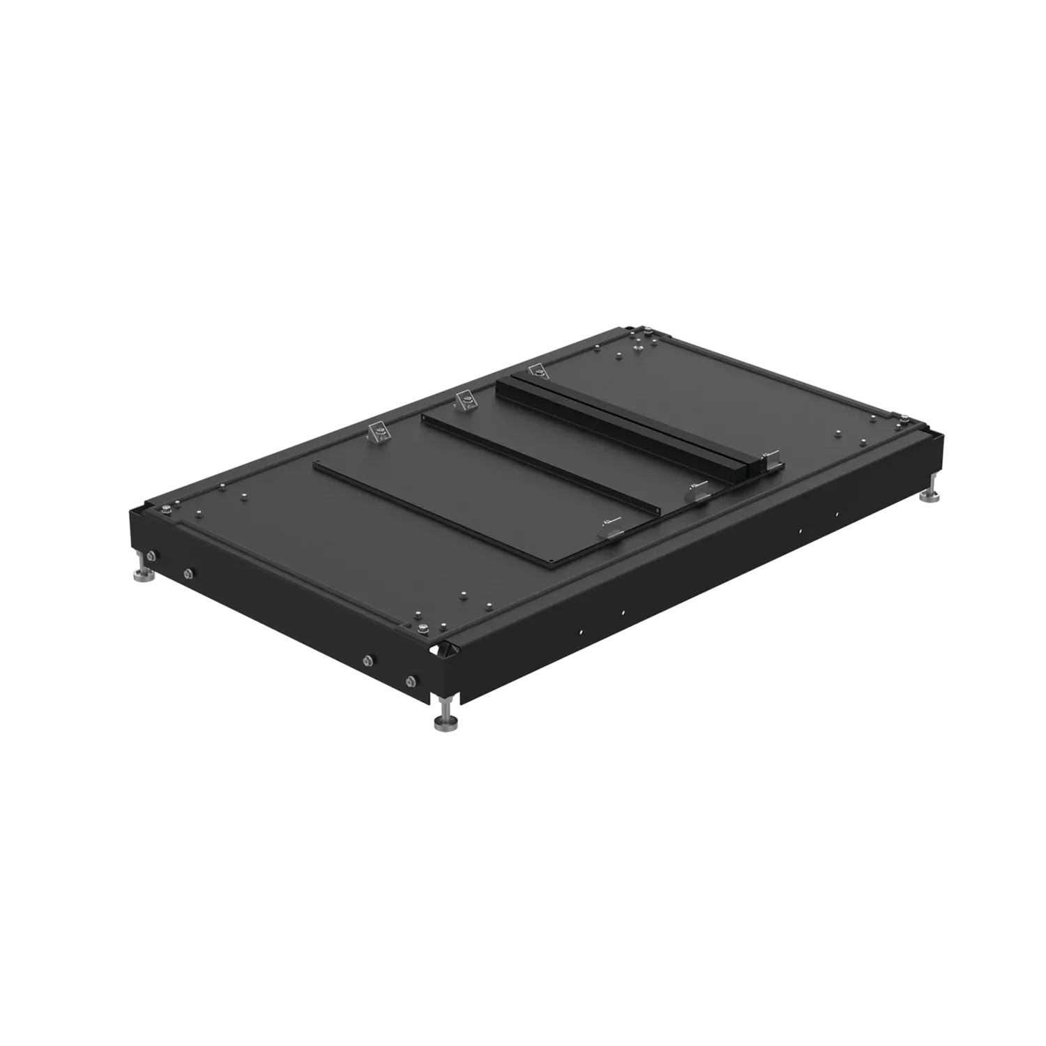 HOFFMAN PBMG610B Mobile Base, 600 x 1000mm Size, Black, Steel | CH8UHT