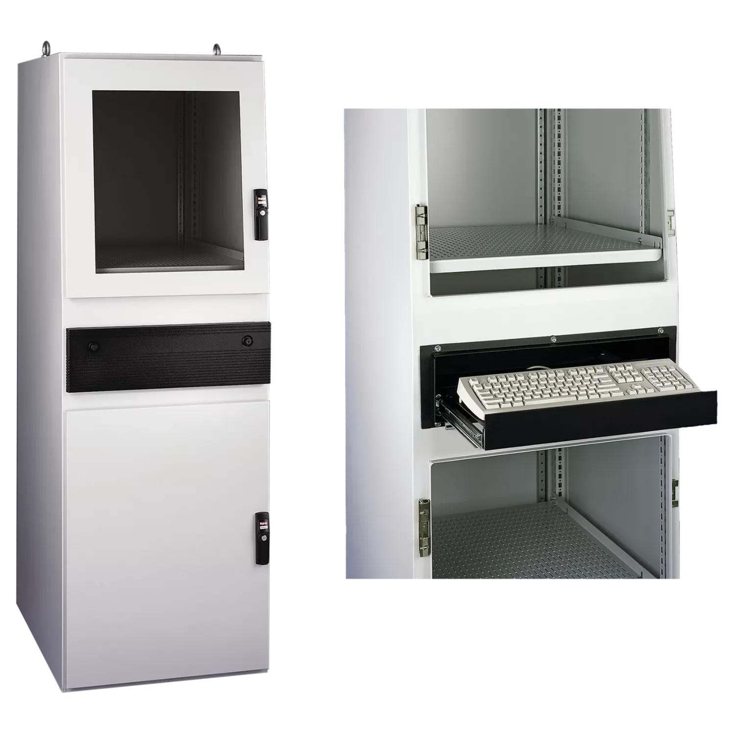 HOFFMAN PGLD1866CWS Computer Workstation, Type 12, 1800 x 600 x 600mm Size, Light Gray | CH8VJT