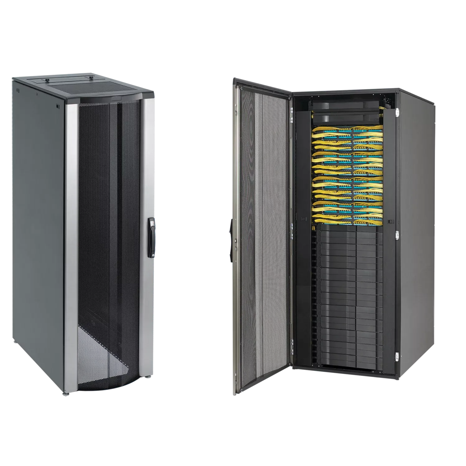 HOFFMAN PNC20812B Patch Cabinet, 2000 x 800 x 1200mm Size, Black, Steel, With Sides | CH8RTY