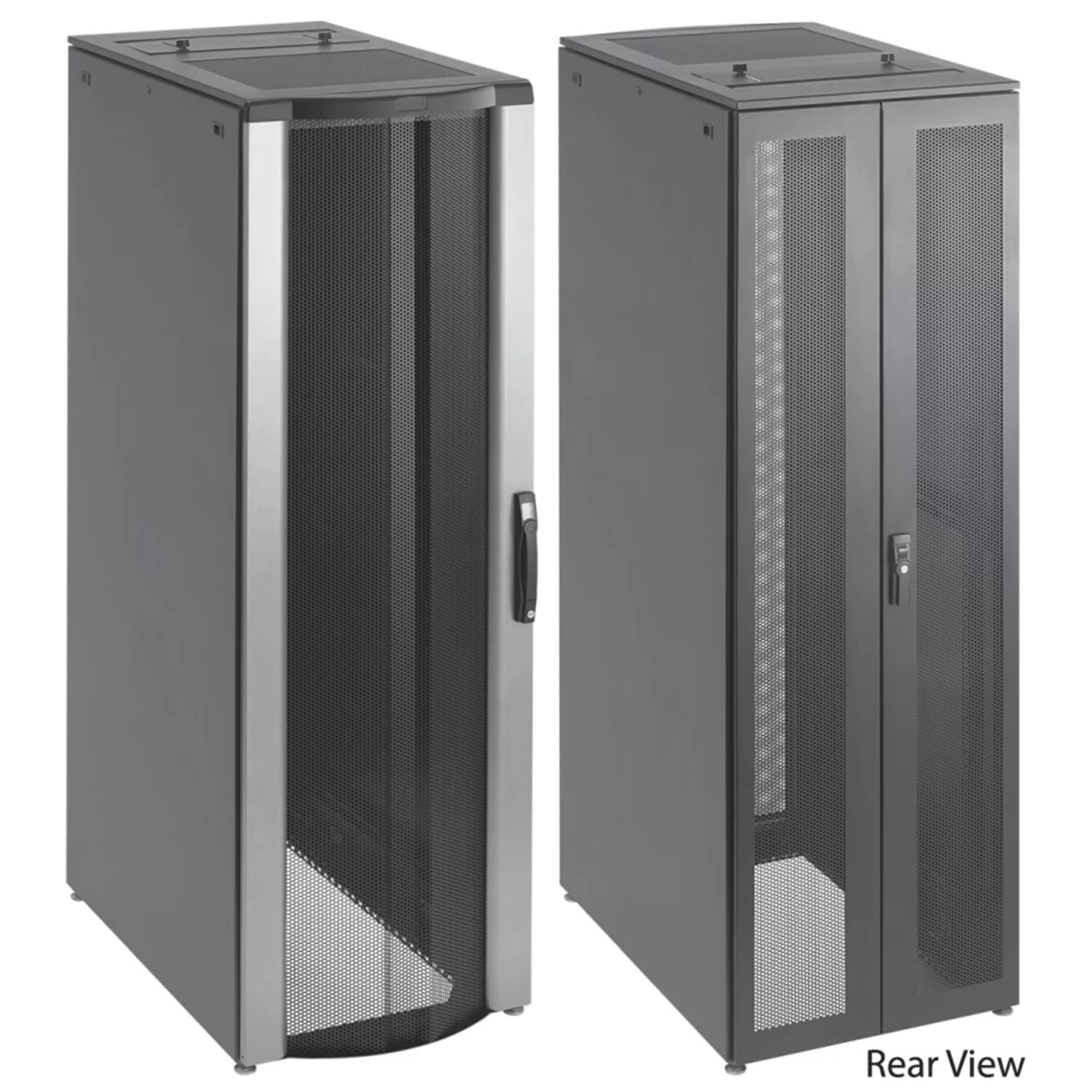 HOFFMAN PSCPC20610B Server Cabinet, 2000 x 600 x 1000mm Size, Black, Steel, With Sides | CH8TTA