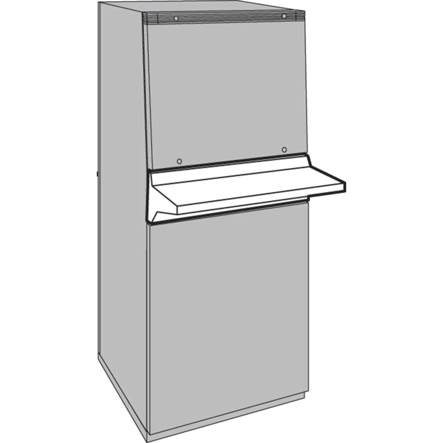 HOFFMAN PWD8 Writing Desk, Fits 800mm Wide, Light Gray, Steel | CH8WGE