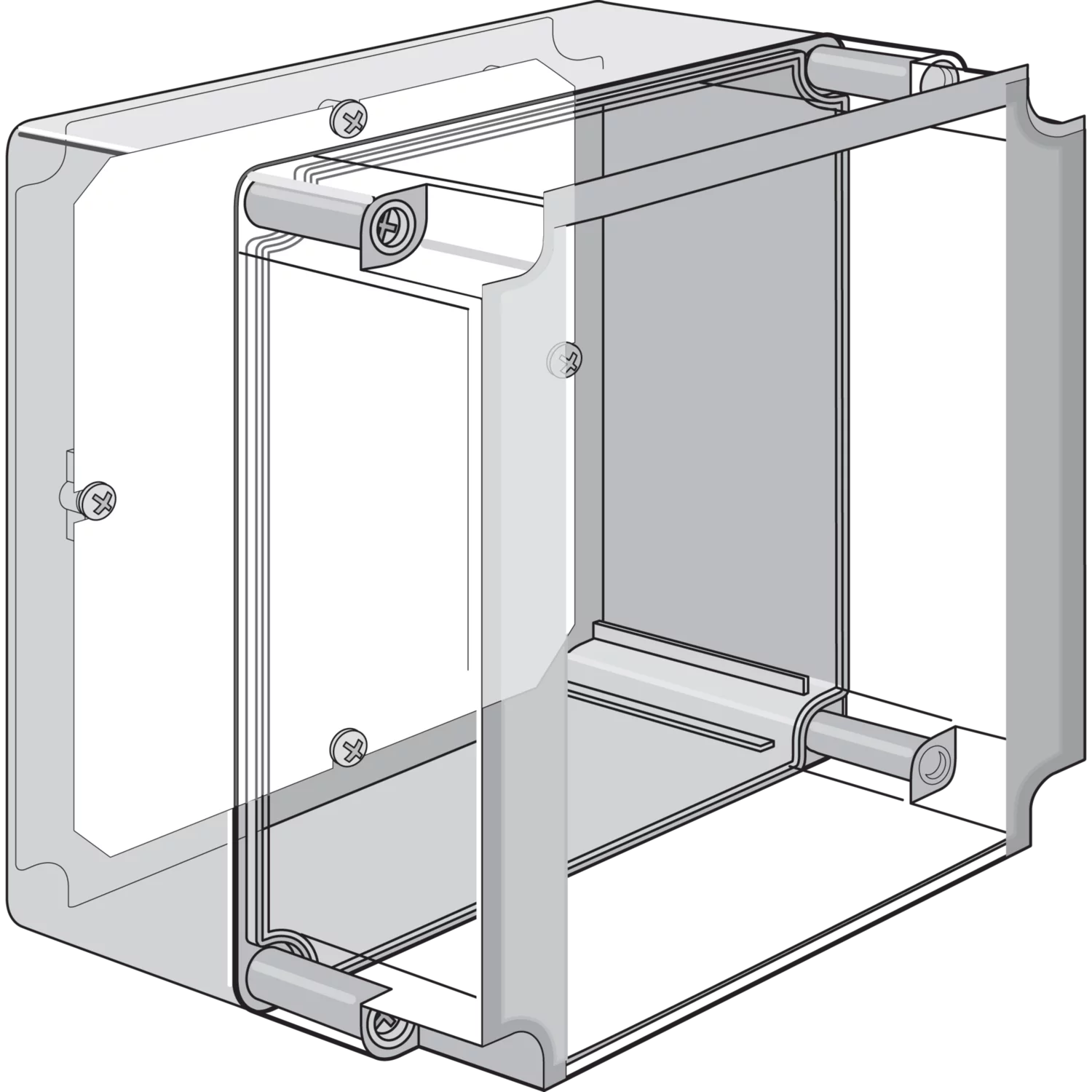 HOFFMAN Q138PE Panel, Fits 125 x 75mm Size, Steel | CH8WJN