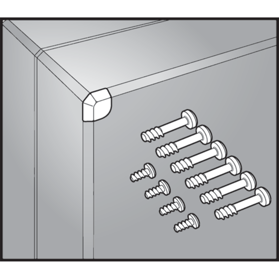 HOFFMAN QDHK Hardware Kit, Fits 10, 15 And 30mm Cover Height | CH8WVE