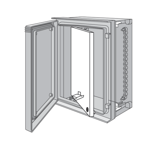 HOFFMAN UU7560SP Swing Out Panel, Fits 775 x 612mm Size, White, Steel | CH8XXW