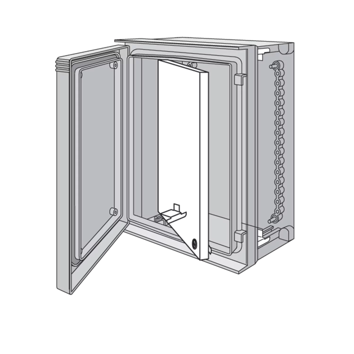 HOFFMAN UU10080SP Swing Out Panel, Fits 1025 x 825mm Size, White, Steel | CH8XXC