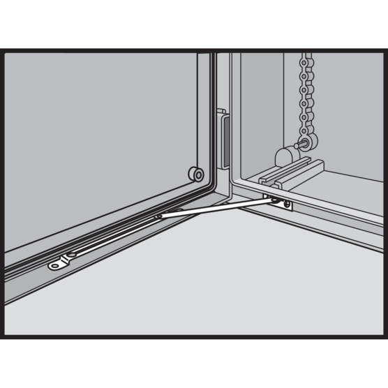 HOFFMAN UUDS Door Stop Kit, 120 Deg., 0.3 lbs., Stainless Steel | CH8XXX