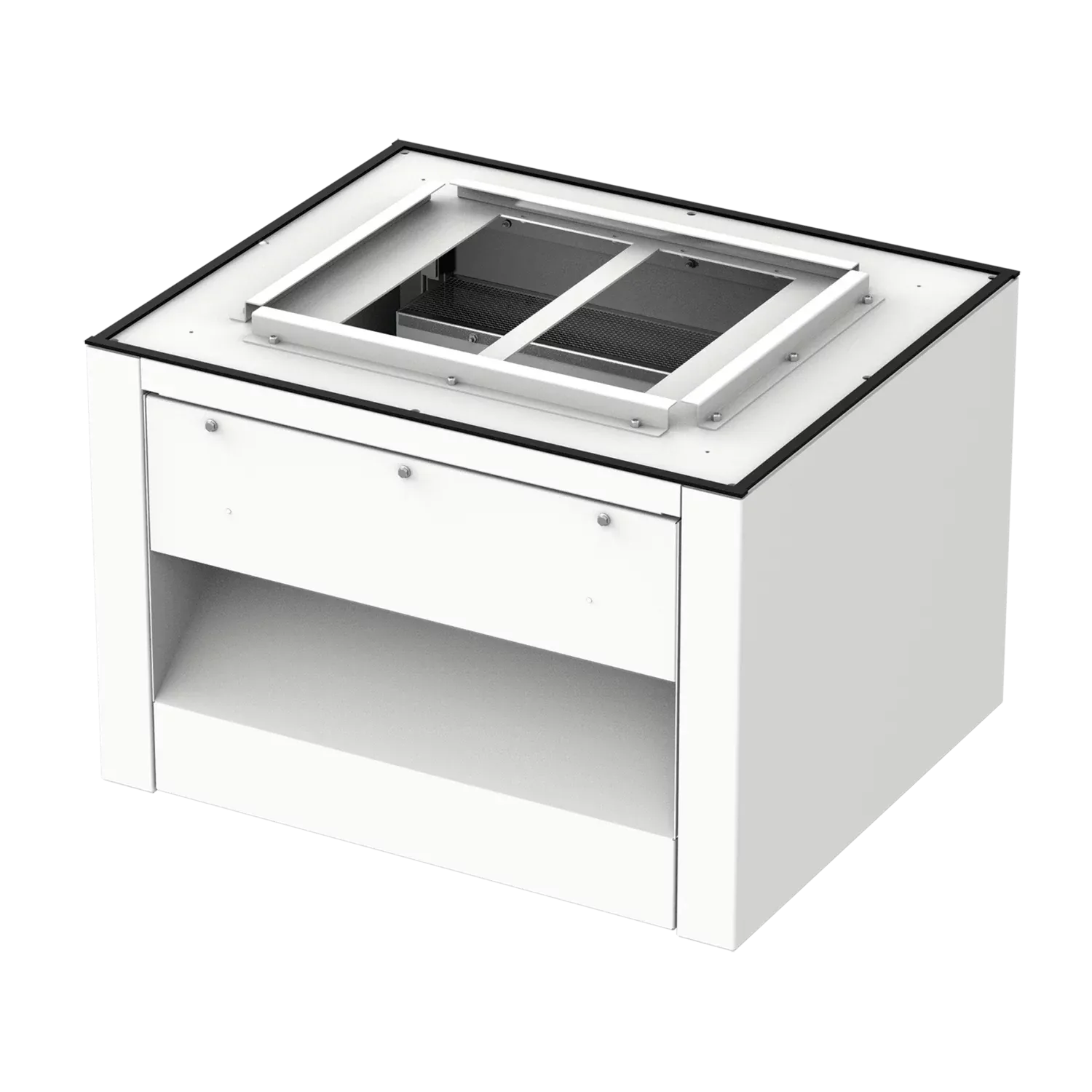 HOFFMAN WFHD3VB6830 Base, 24 x 68.56 x 30 Inch Size, White, Vented Aluminium | CH8YBE