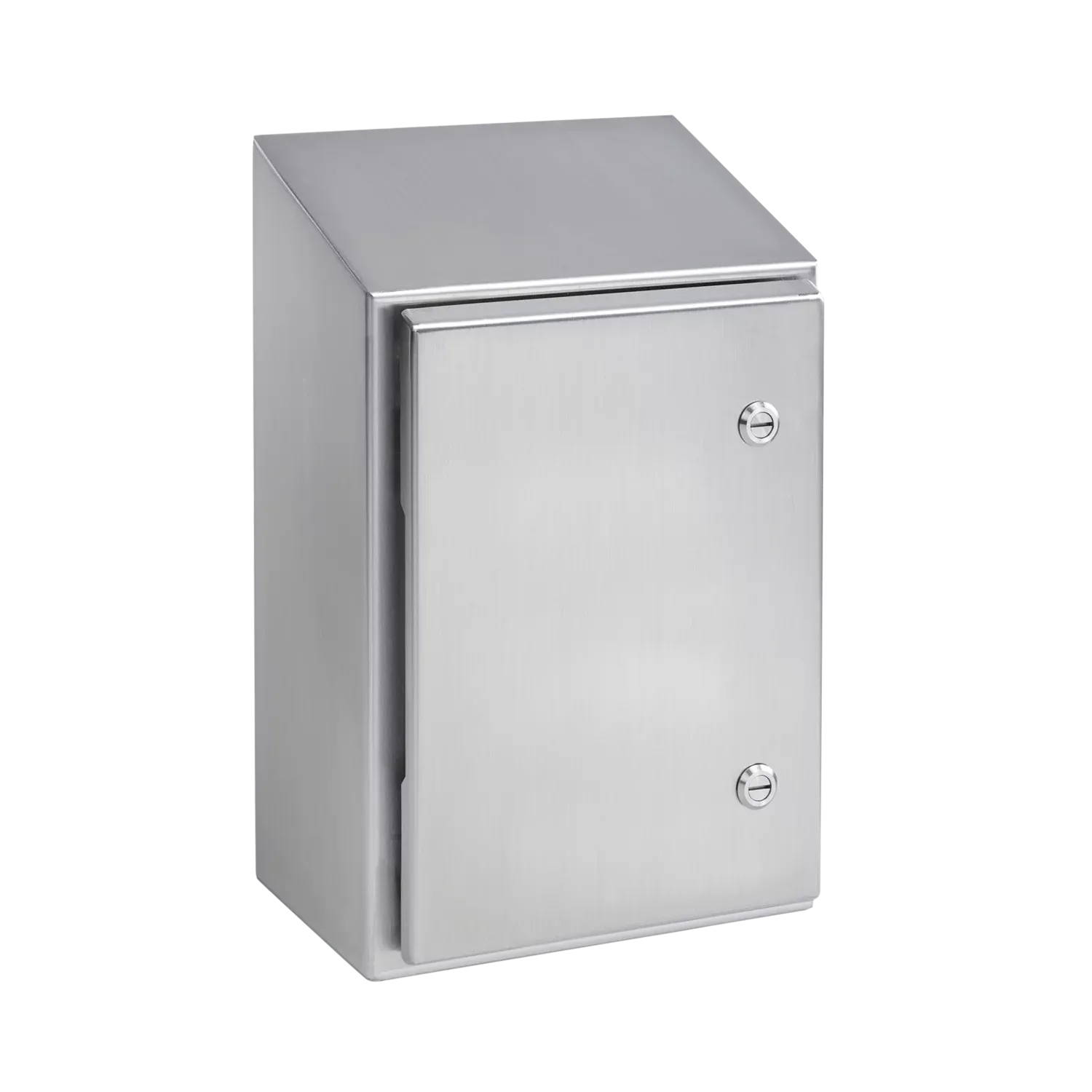 HOFFMAN WS100804SS Wallmount Enclosure, Sloped Top, 304 SS, 1/4 Turn Latch, 10 x 8 x 4 Inch Size | CH8YBK