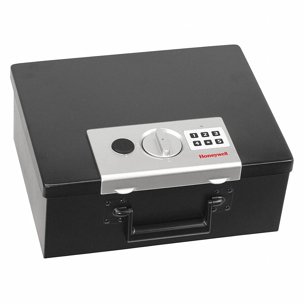 HONEYWELL 6108 Depository Safe, Black, 0.27 cu. ft. Capacity, 1/2 hr. | CH9ZGB 52HN02