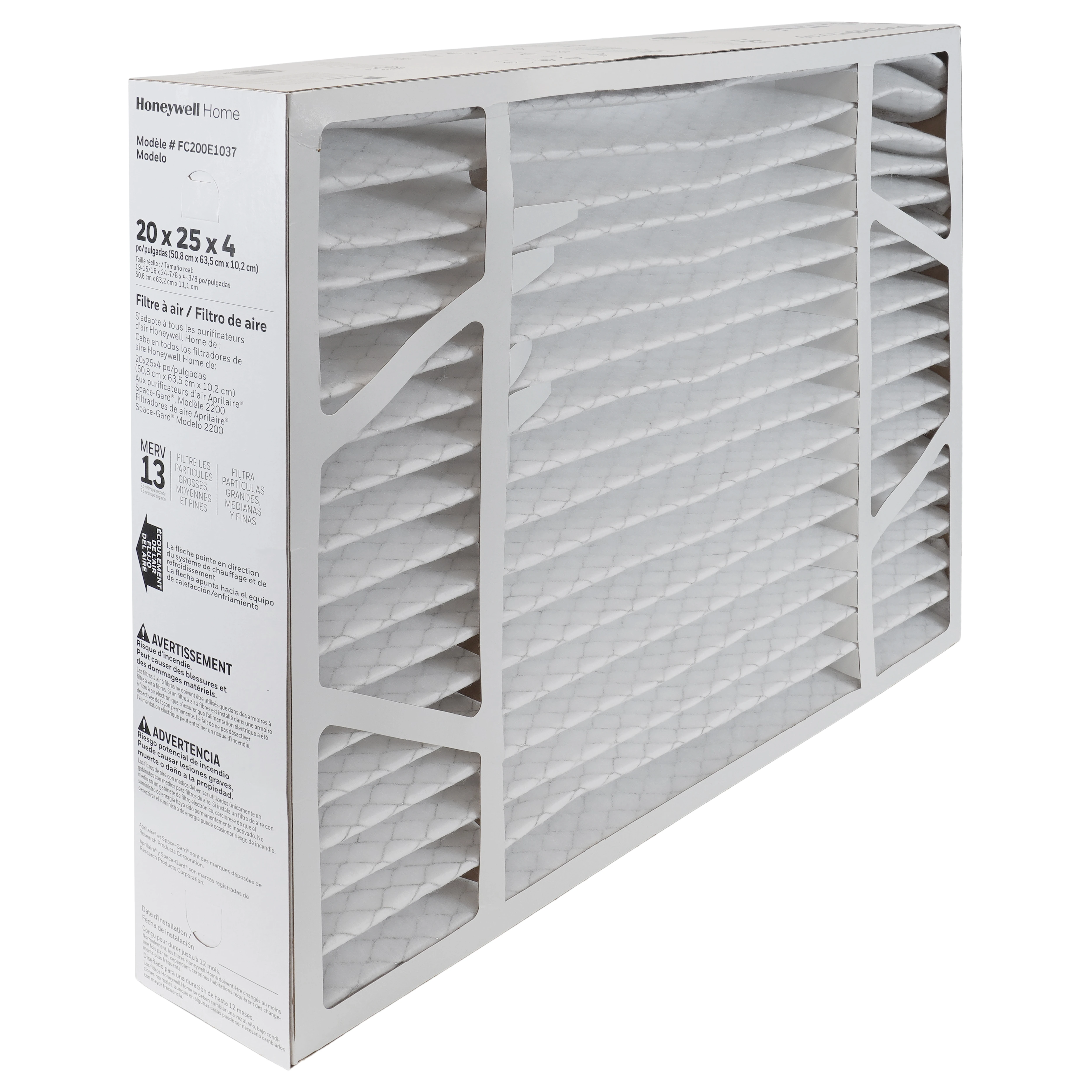 HONEYWELL FC200E1037 MEDIA REPLACEMENT FILTER, 20 Inch X 25 Inch, MERV, Panel | CR4DAU 117AV0