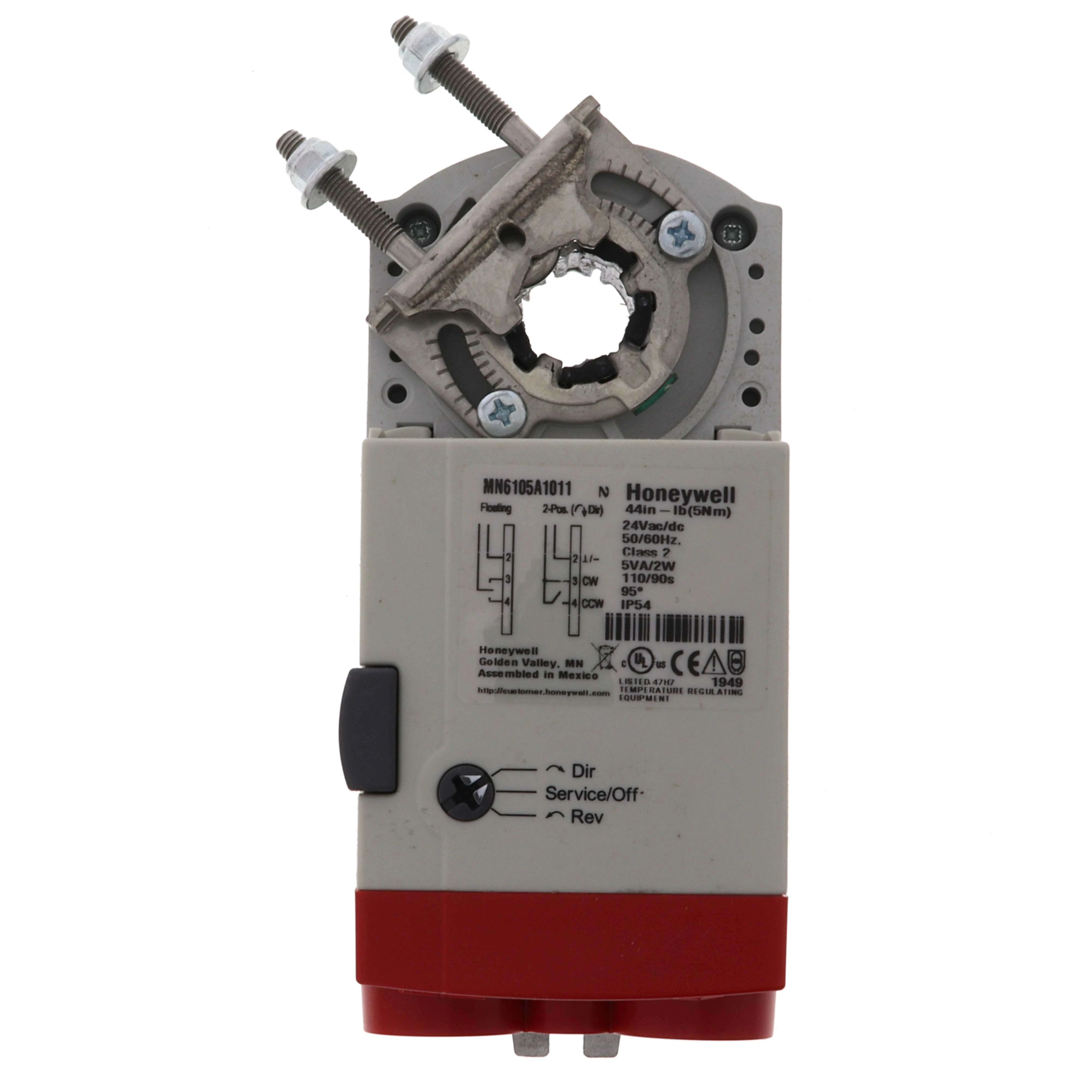 HONEYWELL MN6105A1011 24 VAC/DC On/Off Floating SPDT Electric Actuator, -5 Deg. to 140 Deg. F | CD2GAV 278Y13