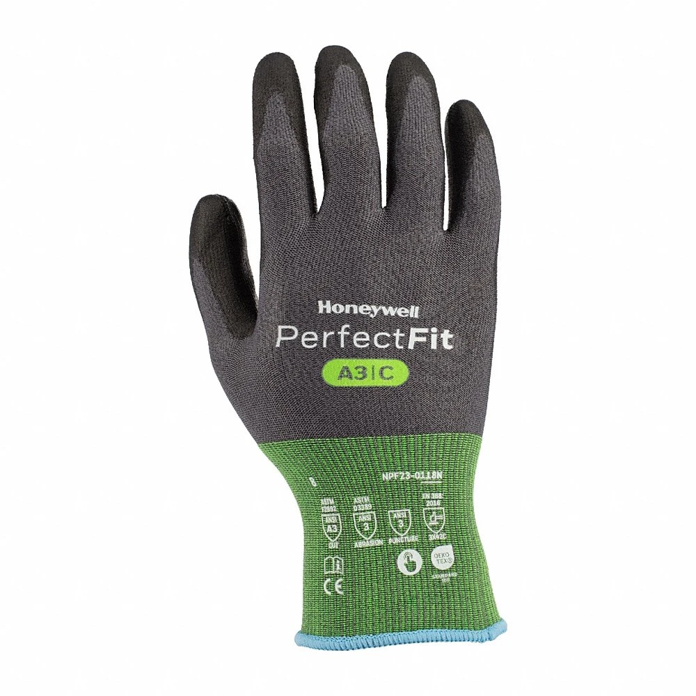 Cut Protection Gloves, 18G Pu Polyurethane, A3/C 11XXL Size