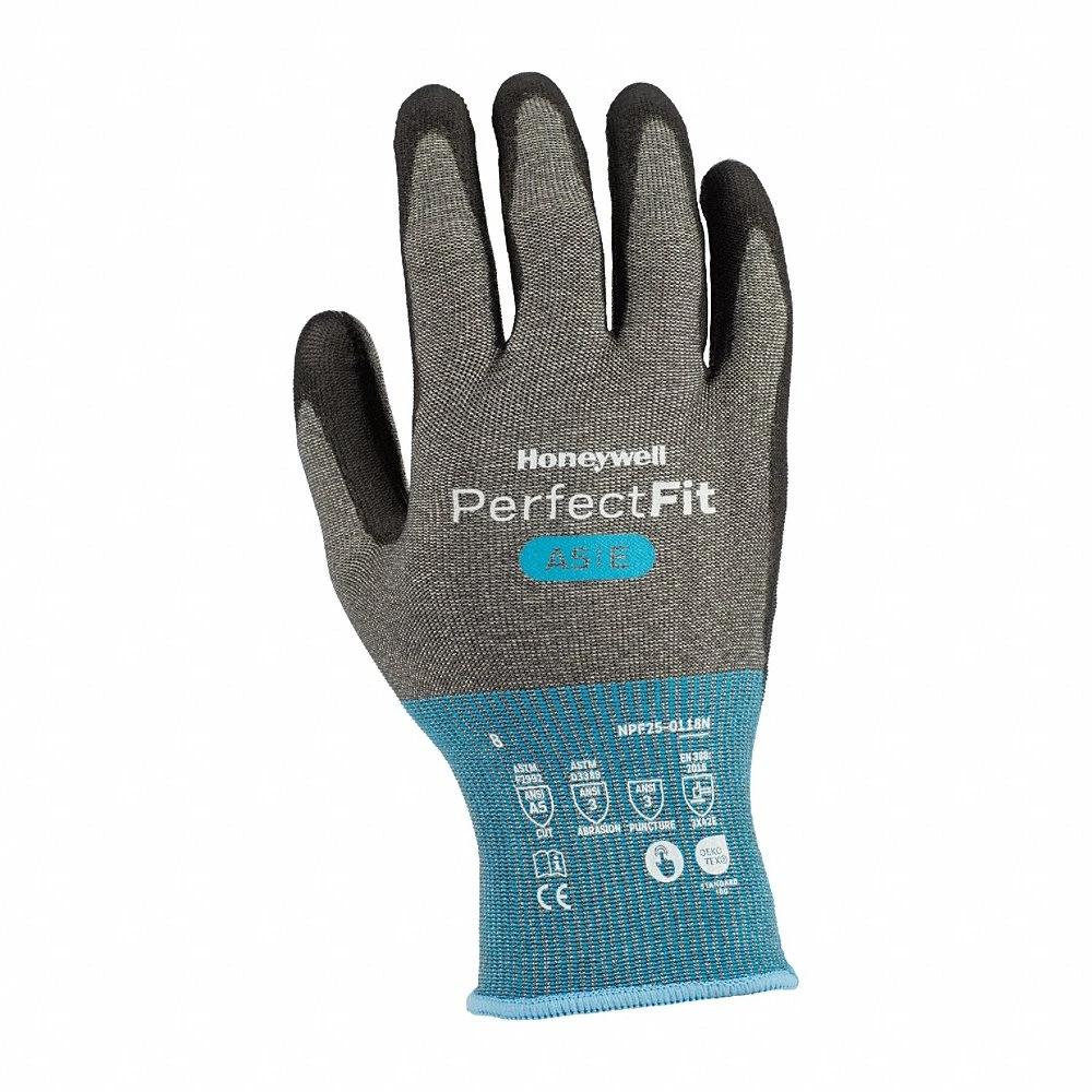 Cut Protection Gloves, 18G Pu Polyurethane, A5/E 9L Size
