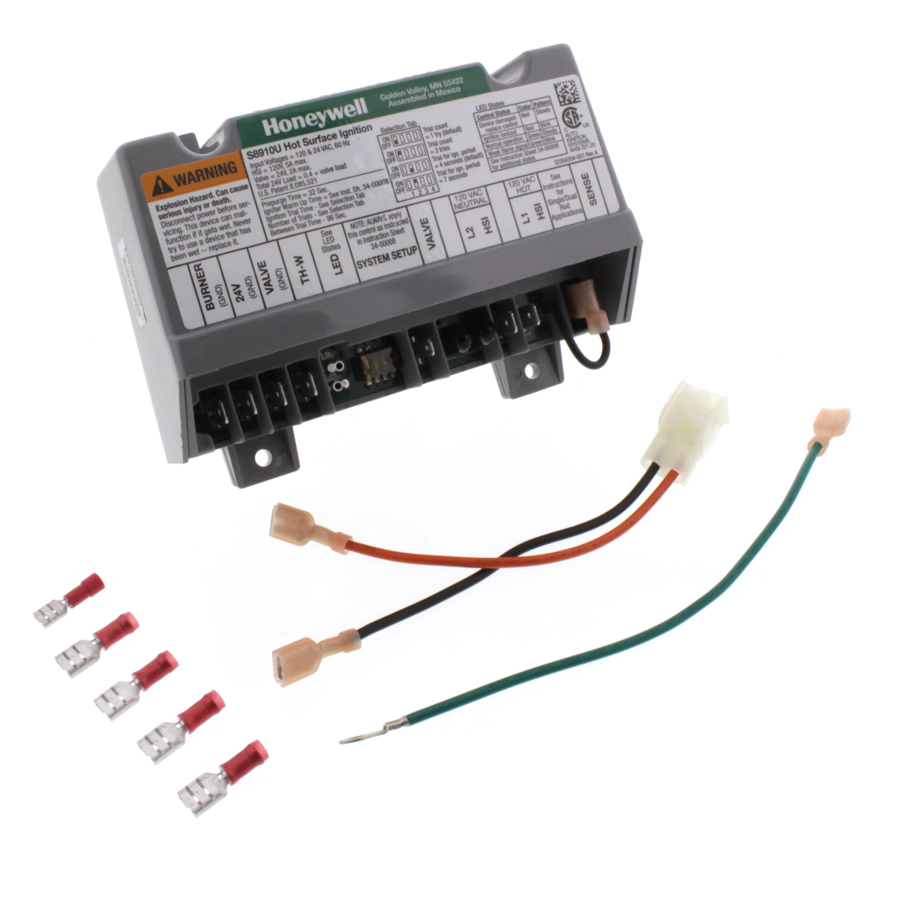 Universal Ignition Control, Hot Surface Ignition, 1/4 Inch Spade Terminals