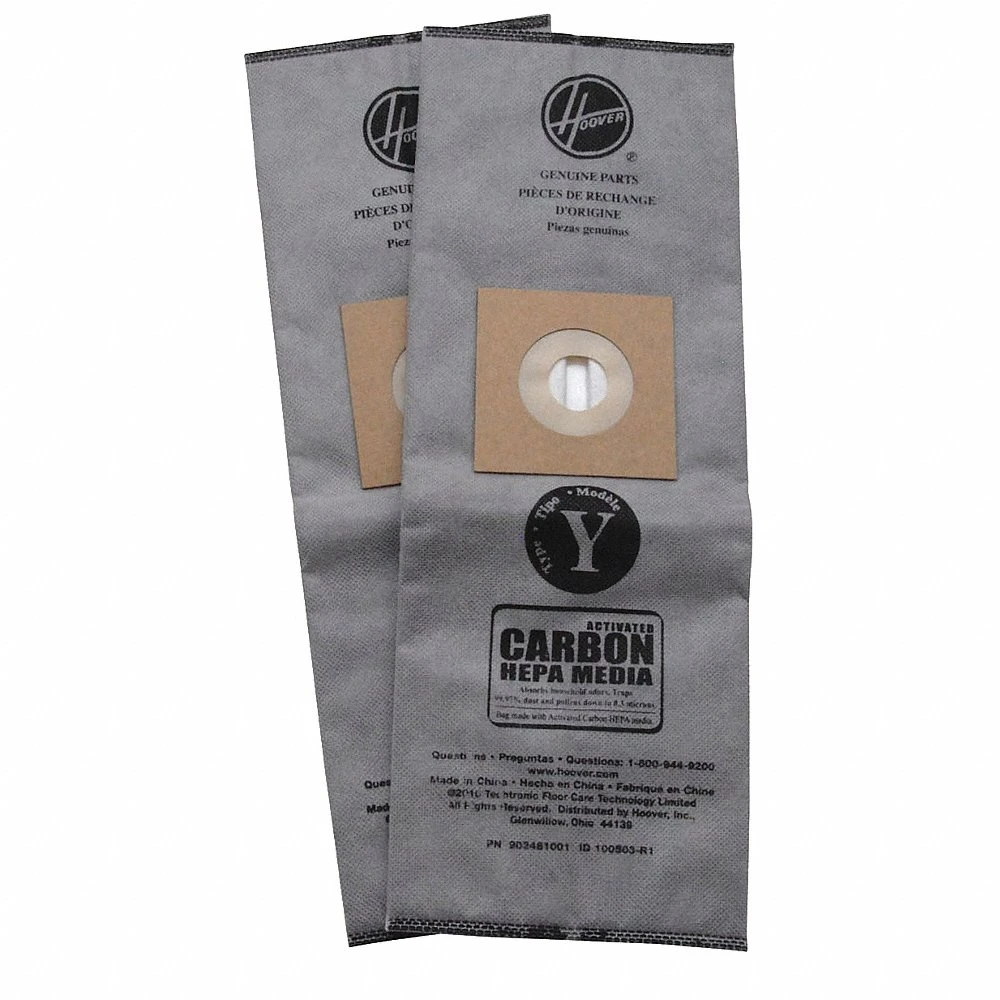 Vacuum Bag, Paper, 3-Ply, HEPA Bag Filtration Type