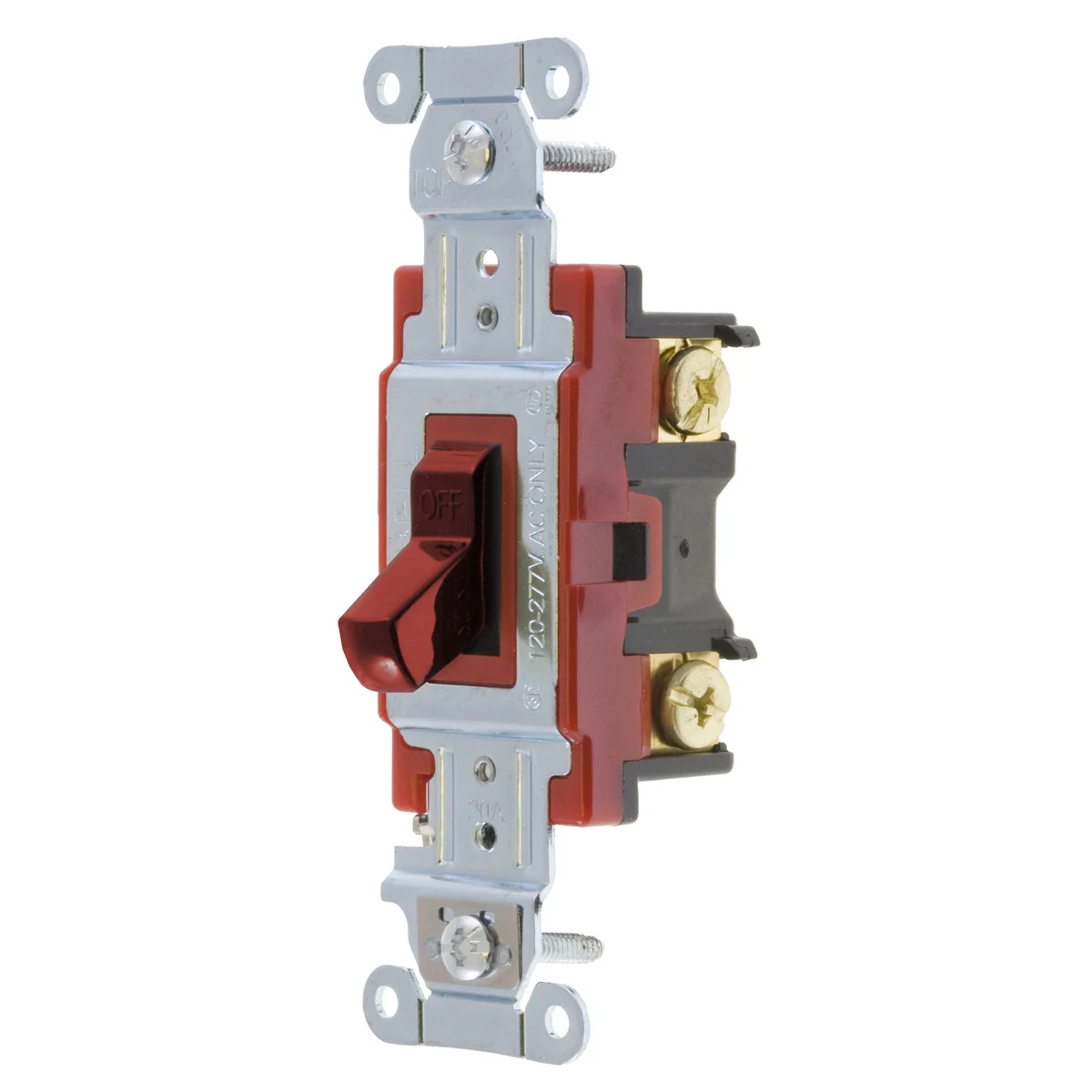 GRAINGER 4904BRED Wall Switch, Toggle Switch, 4-Way, Red, 20 A, Screw Terminals, Screw Terminals | CP9EFE 52HE78