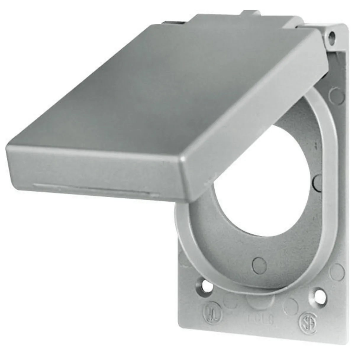 Weatherproof Cover, 1- Gang, 1.62 Inch Size, Cast Aluminum