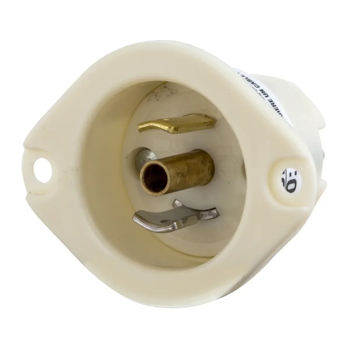 GRAINGER 7595MB Midget Locking Flanged Inlet, ML2-15P, 15 A, 125V AC, 2 Poles | CQ2FXX 49YX76
