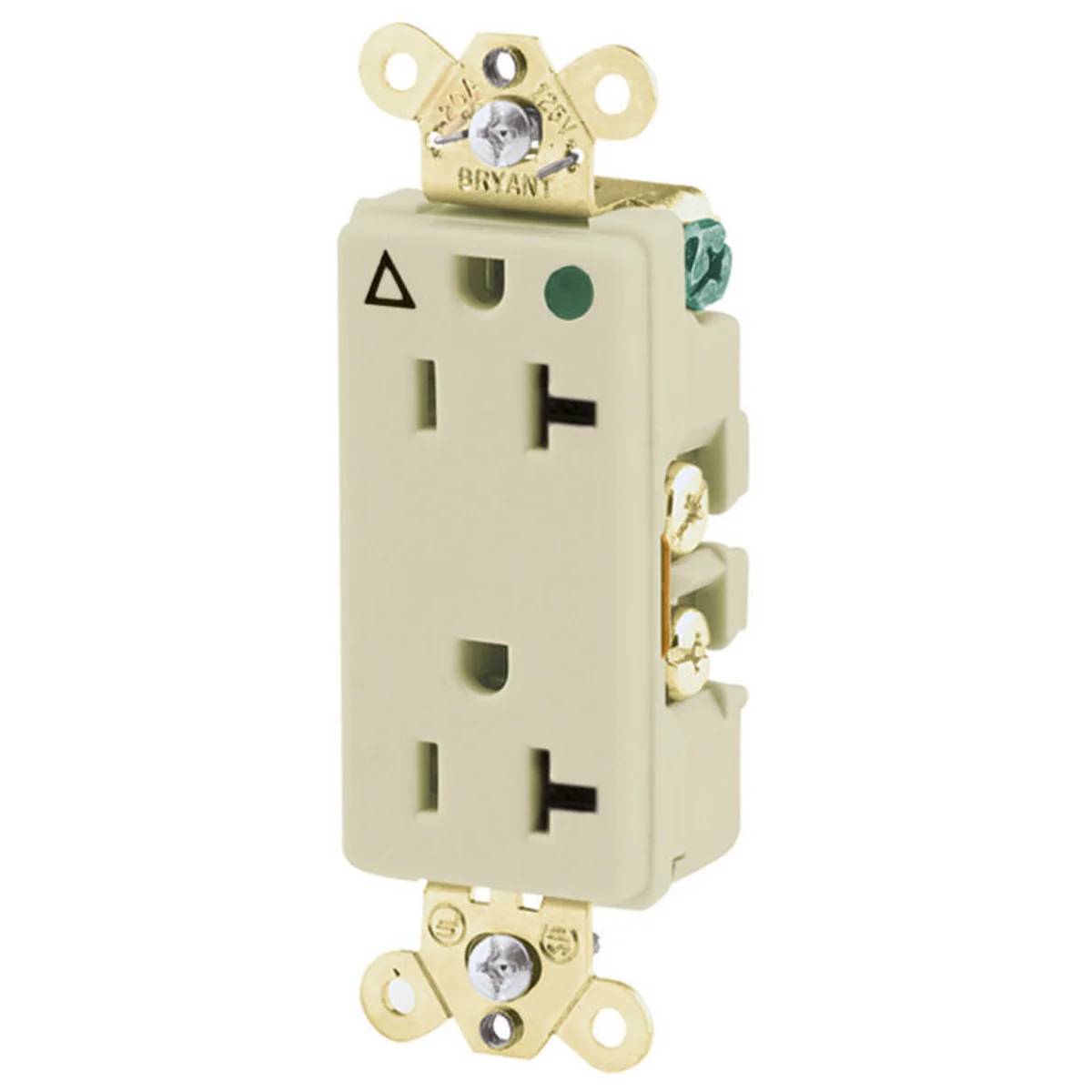 GRAINGER 9300IGI Receptacle, Decorator Duplex, 5-20R, 20 A, 125V AC, Ivory, 2 Poles, Screw Terminals | CQ2EWJ 52HC96