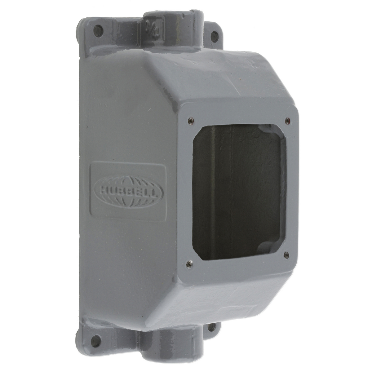 BRYANT FT202WA Feed Through Back Box, 3/4 Inch Female Npt Conduit Entries, Cast Aluminum Housing, Gray | CV6MYG