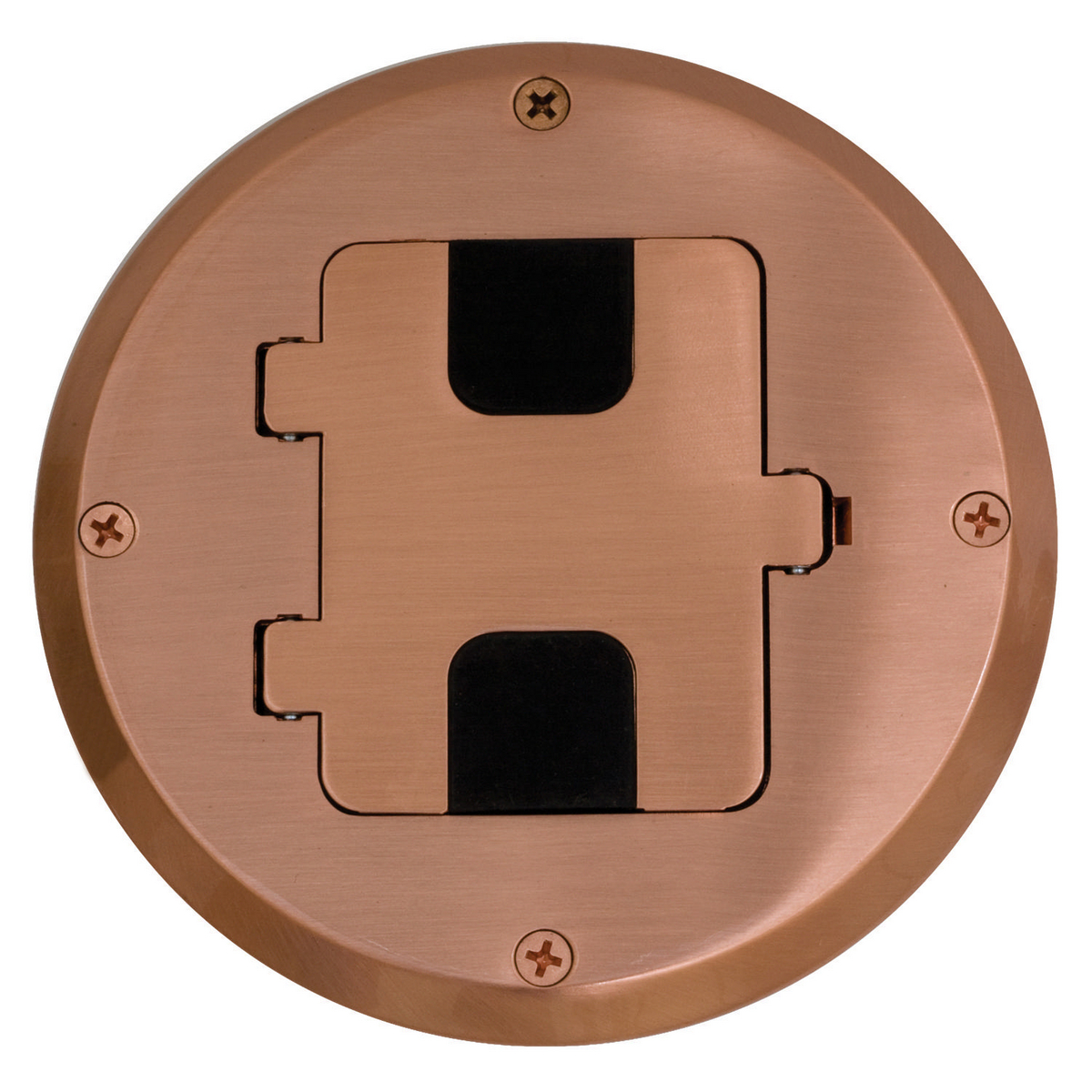 HUBBELL WIRING DEVICE-KELLEMS RF515CU Wood Floor Box Kit, Copper | CE6RQC