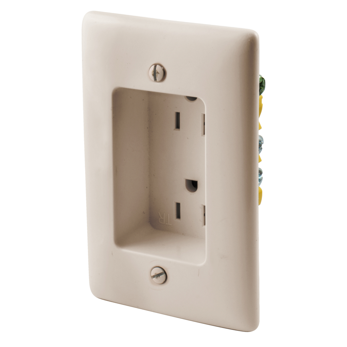 Receptacle Plate, 15A 125V, Light Almond