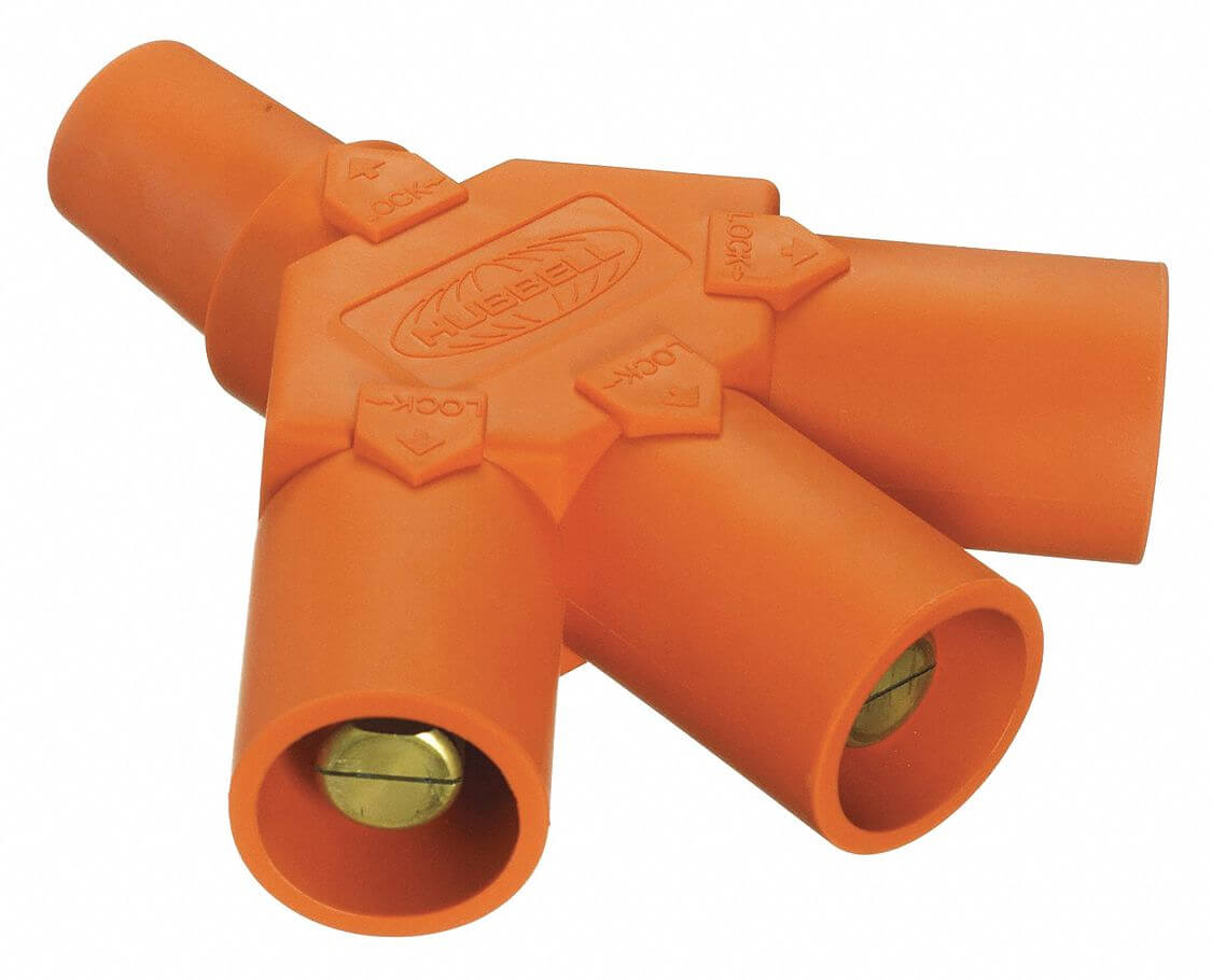 HUBBELL HBLF3MO Single Pole Connector Tri Tap Orange | AF7BGN 20TT44