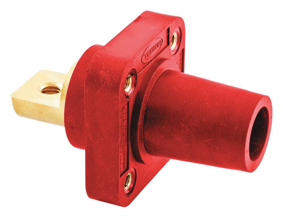 HUBBELL HBLFRBR Single Pole Connector Receptacle Red | AF7AQN 20TR82