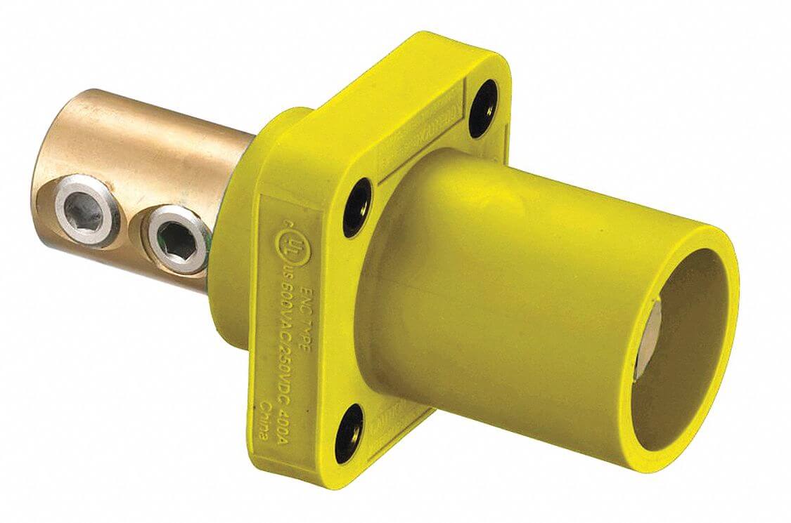 HUBBELL HBLMRY Single Pole Connector Receptacle Yellow | AF7BDU 20TR69