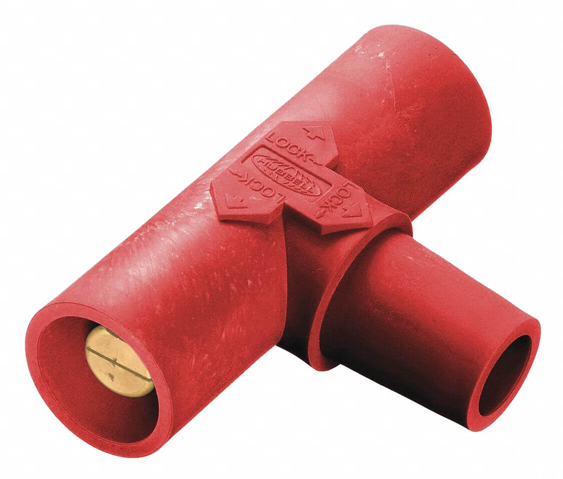 HUBBELL HBLPTR Single Pole Connector Paralleling Tee Red | AF7BHT 20TT92