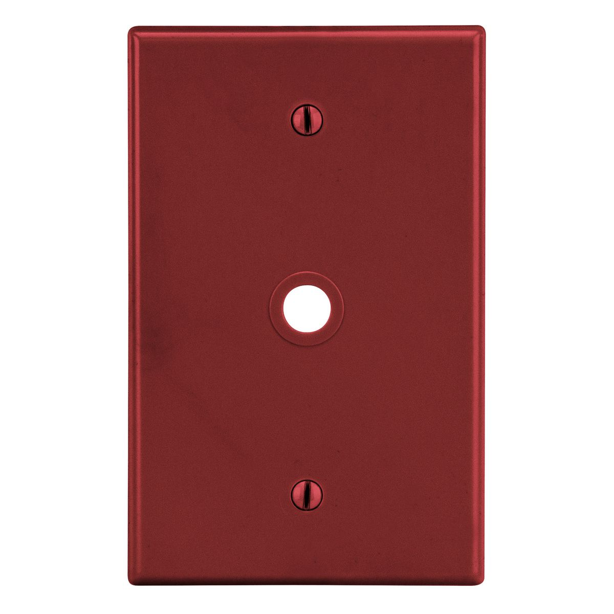 Wallplate, 1-Gang, .406 Inch Opening, Box Mount, Red