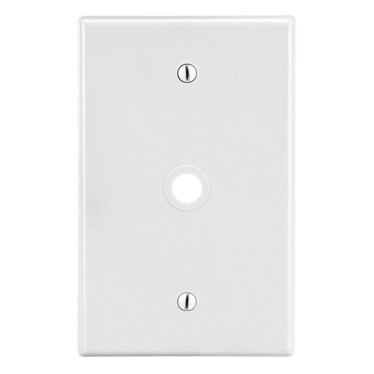 Wallplate, 1-Gang, .406 Inch Opening, Box Mount, White