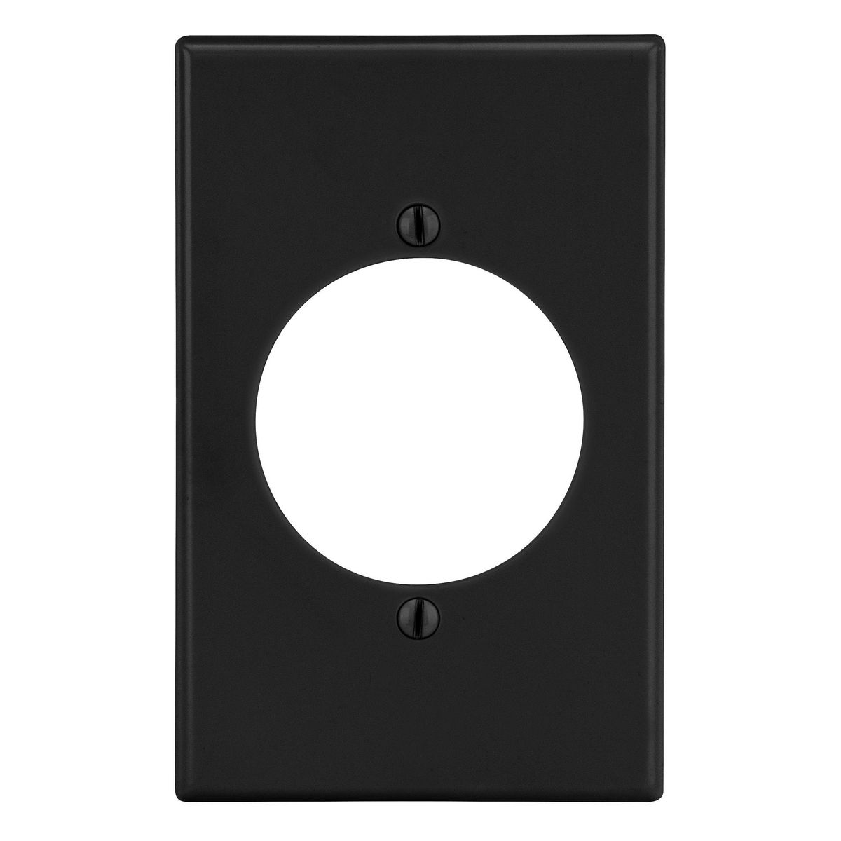 Wallplate, 1-Gang, 2.15 Inch Opening, Black