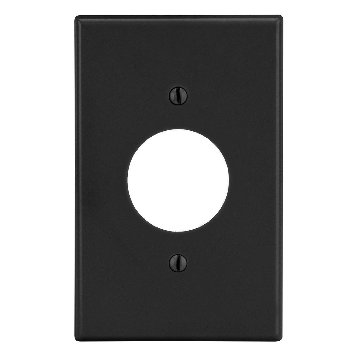 Wallplate, Mid-Size 1-Gang, 1.40 Inch Opening, Black
