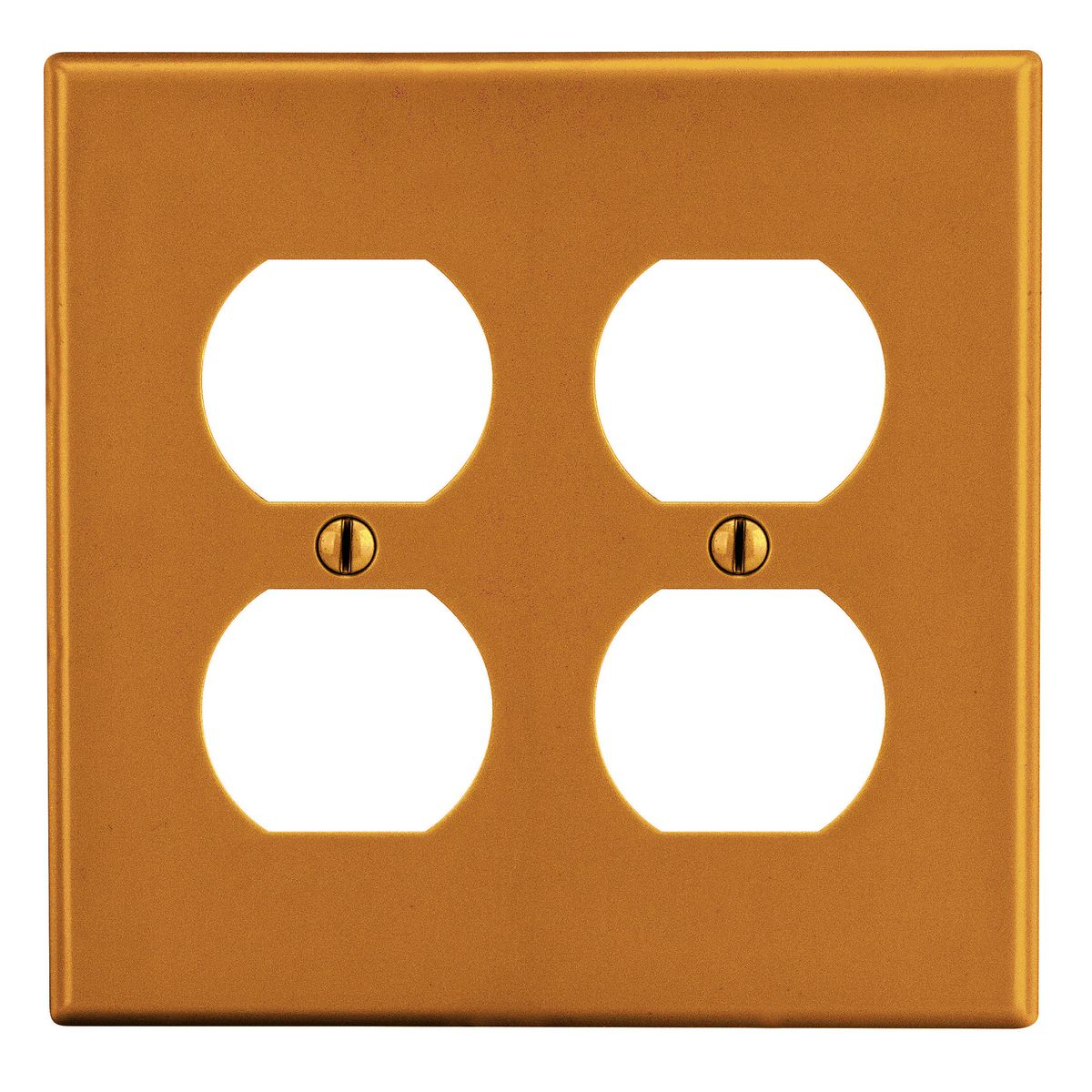 Wallplate, 2-Gang, 2) Duplex, Orange