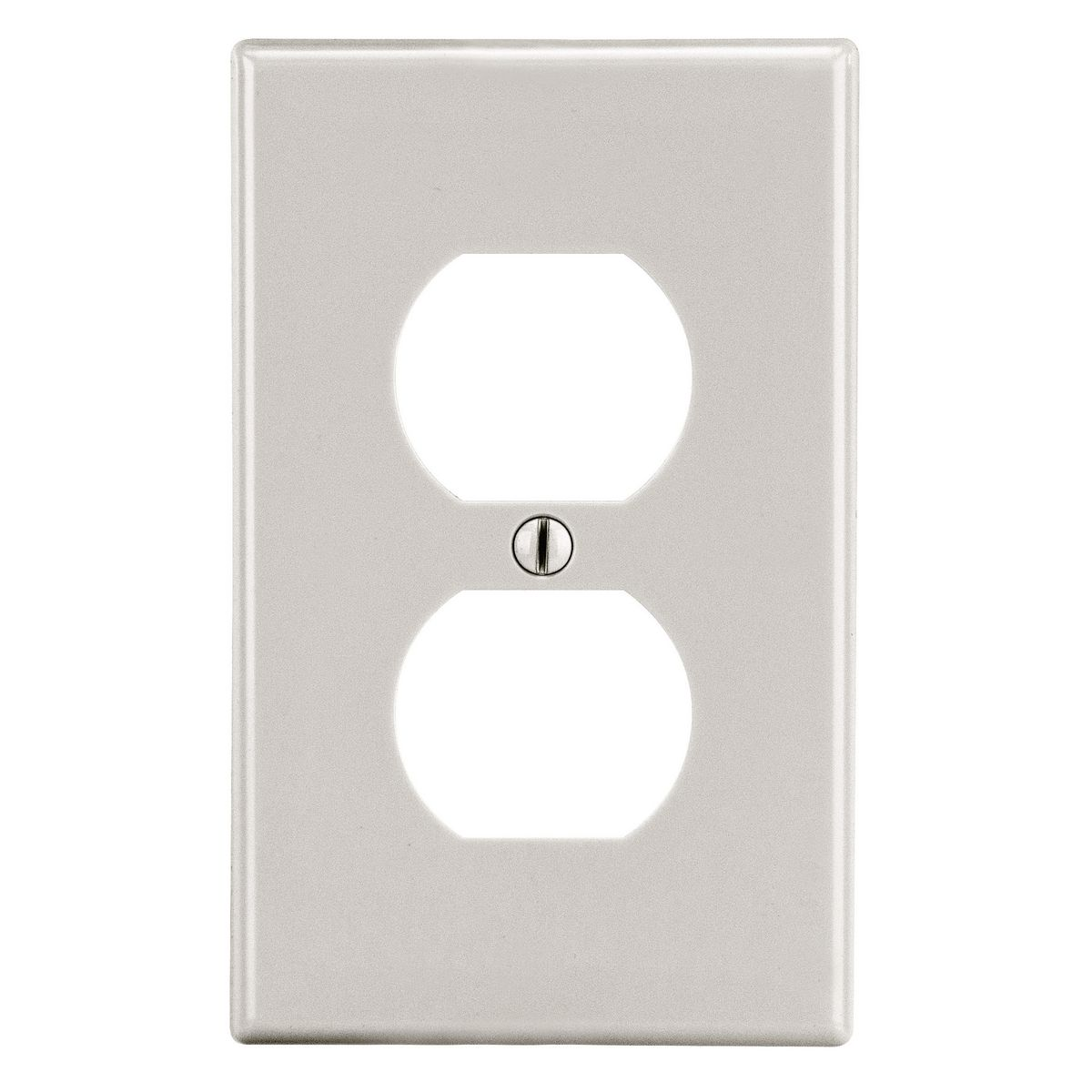 HUBBELL P8LA Duplex Receptacle Wall Plate, Plastic, Light Almond, 1 Outlet Openings, 0 Switch Openings | CR4FUF 784FG8