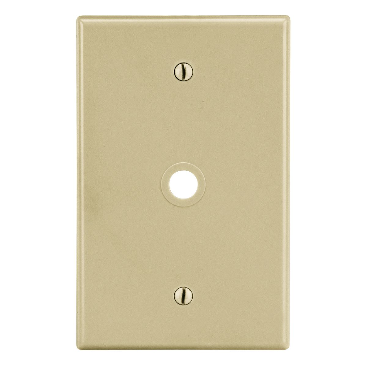 Wallplate, Mid-Size 1-Gang, .406 Inch Opening, Box Mount, Ivory