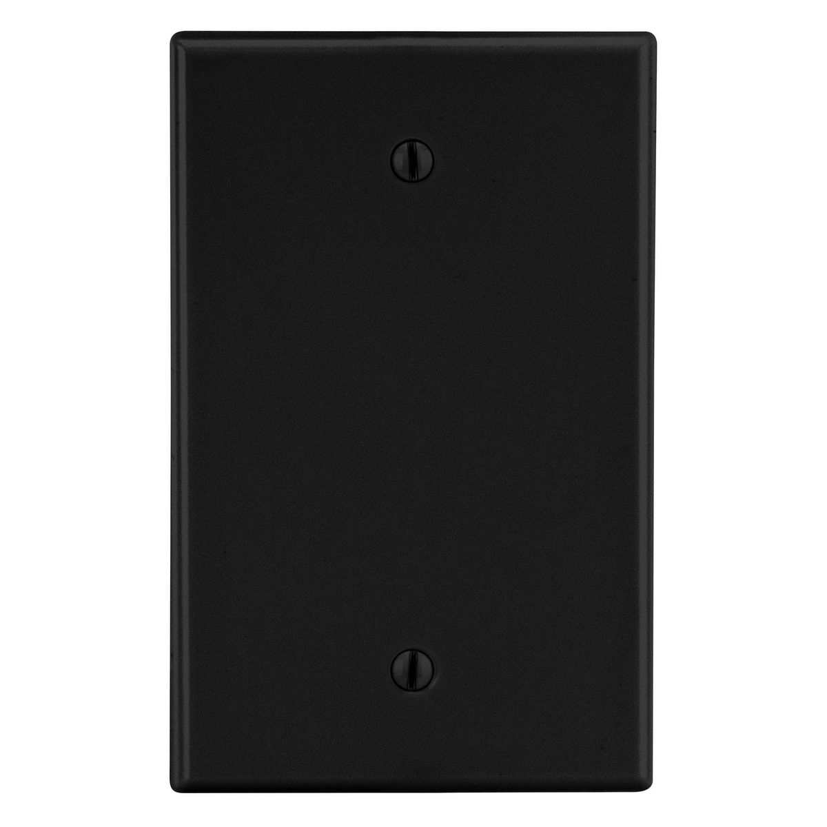 Wallplate, Mid-Size 1-Gang, Box Mount Blank, Black