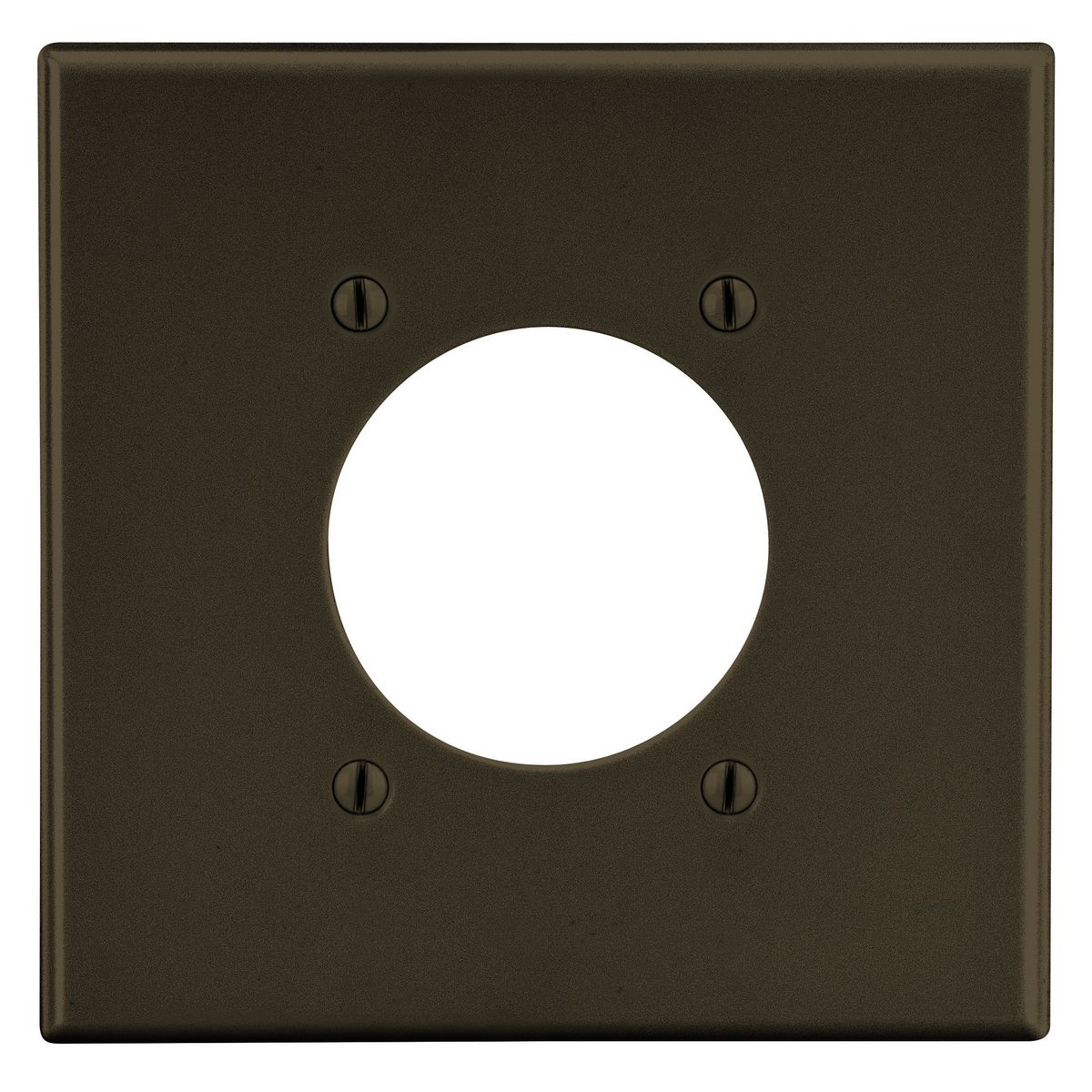 Wallplate, Mid-Size 2-Gang, 2.15 Inch Opening, Brown