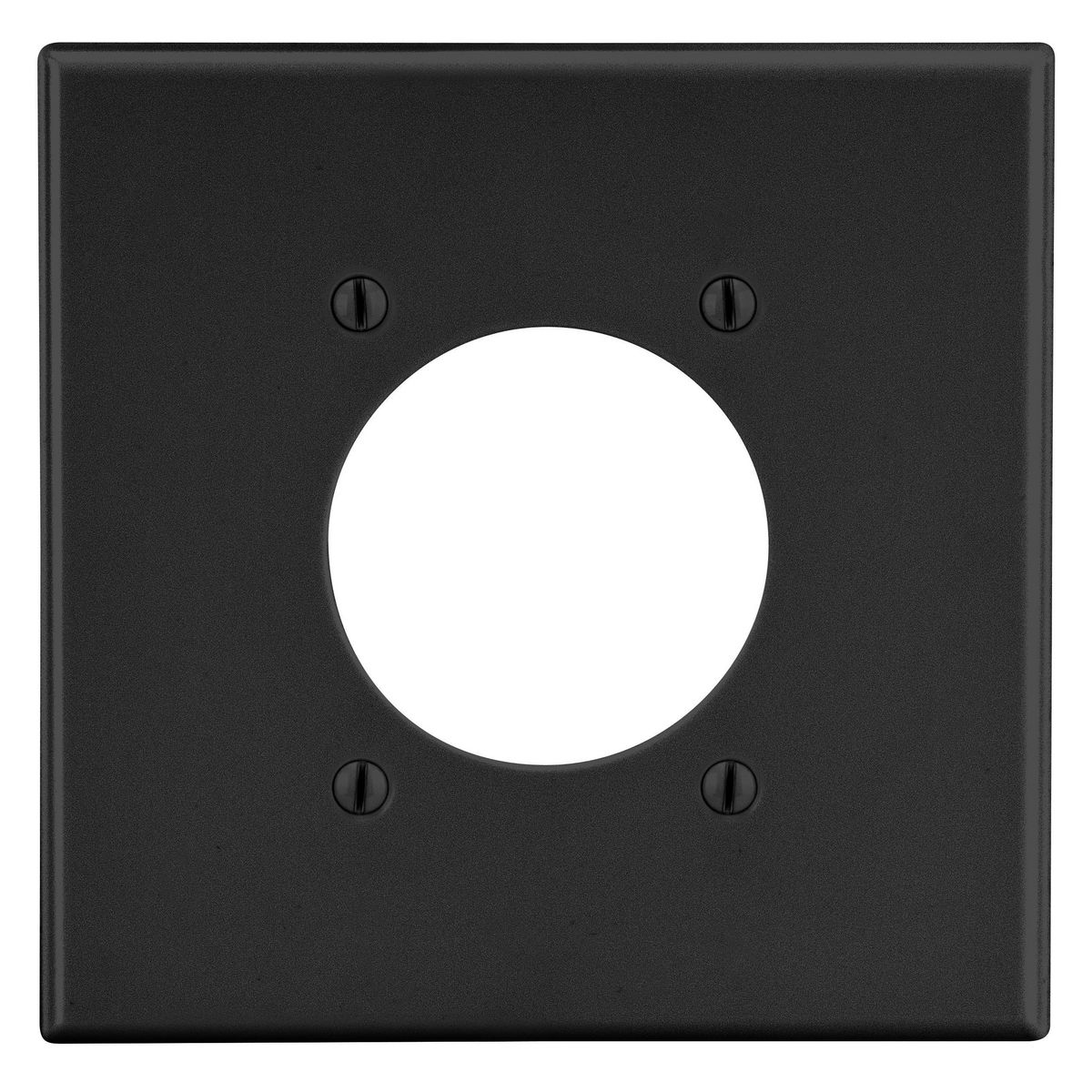 Wallplate, Mid-Size 2-Gang, 2.15 Inch Opening, Black
