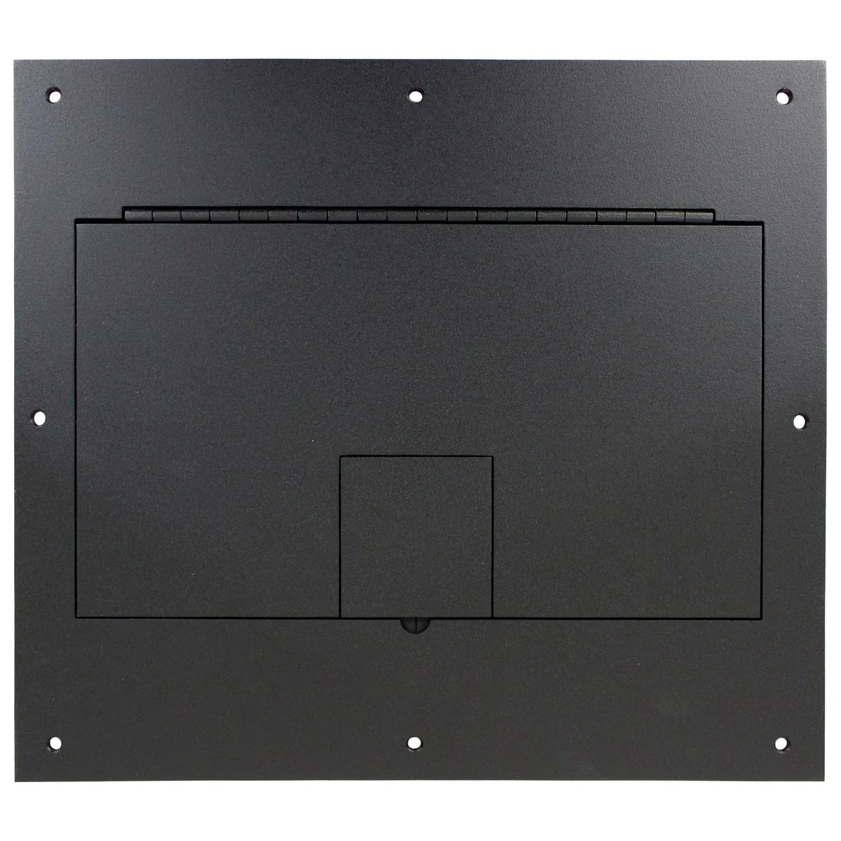 Floor Box Cover, 11-Gang, Rectangular, Black