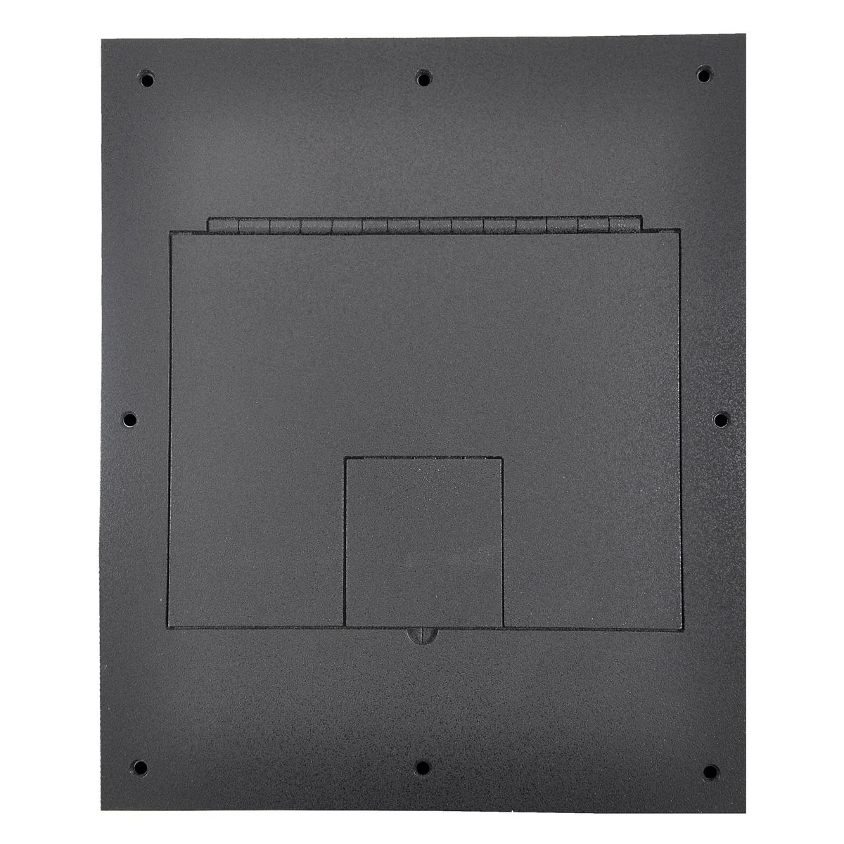 Floor Box Cover, 7-Gang, Rectangular, Black