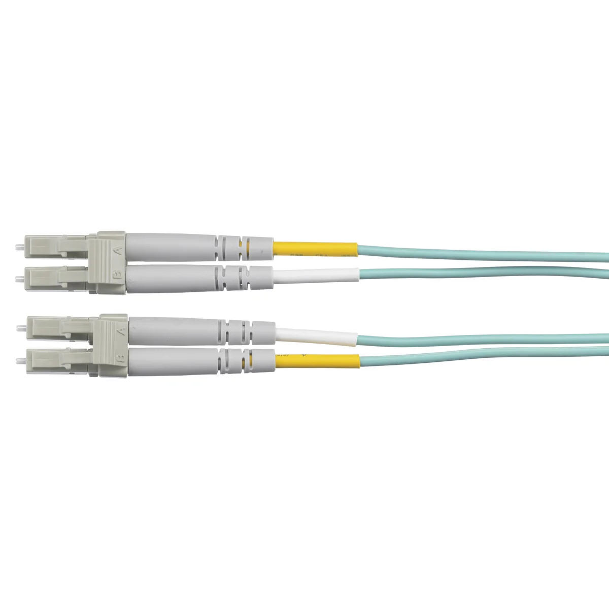 Fiber Patch Cord, Riser, OM4 Duplex, LC-LC, 40 m, Aqua