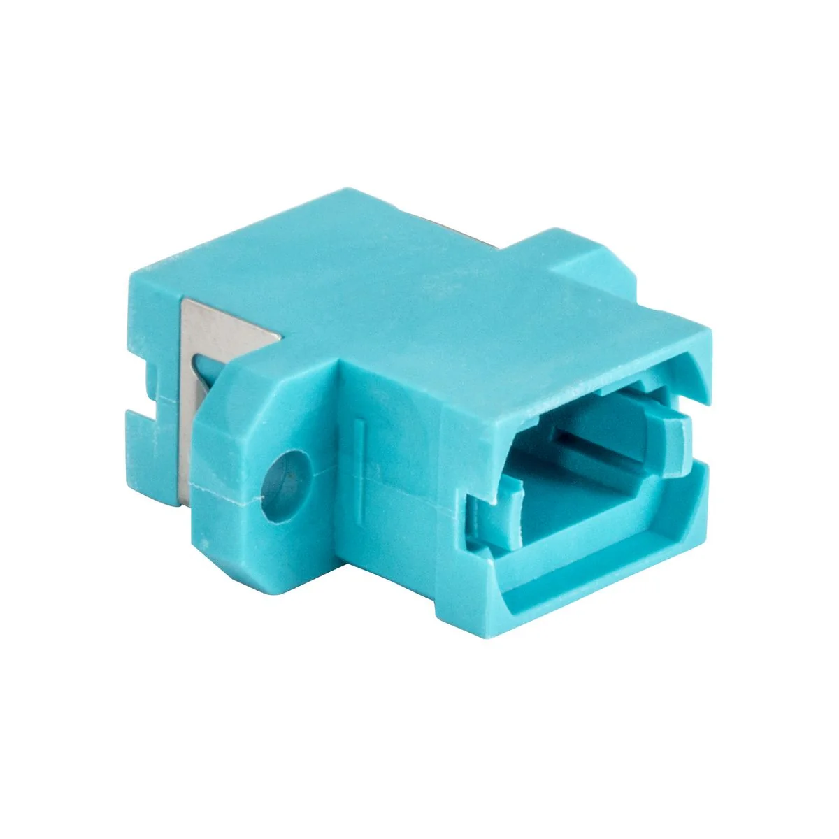 Fiber Adapter, MPO, Screw Mount, Aqua