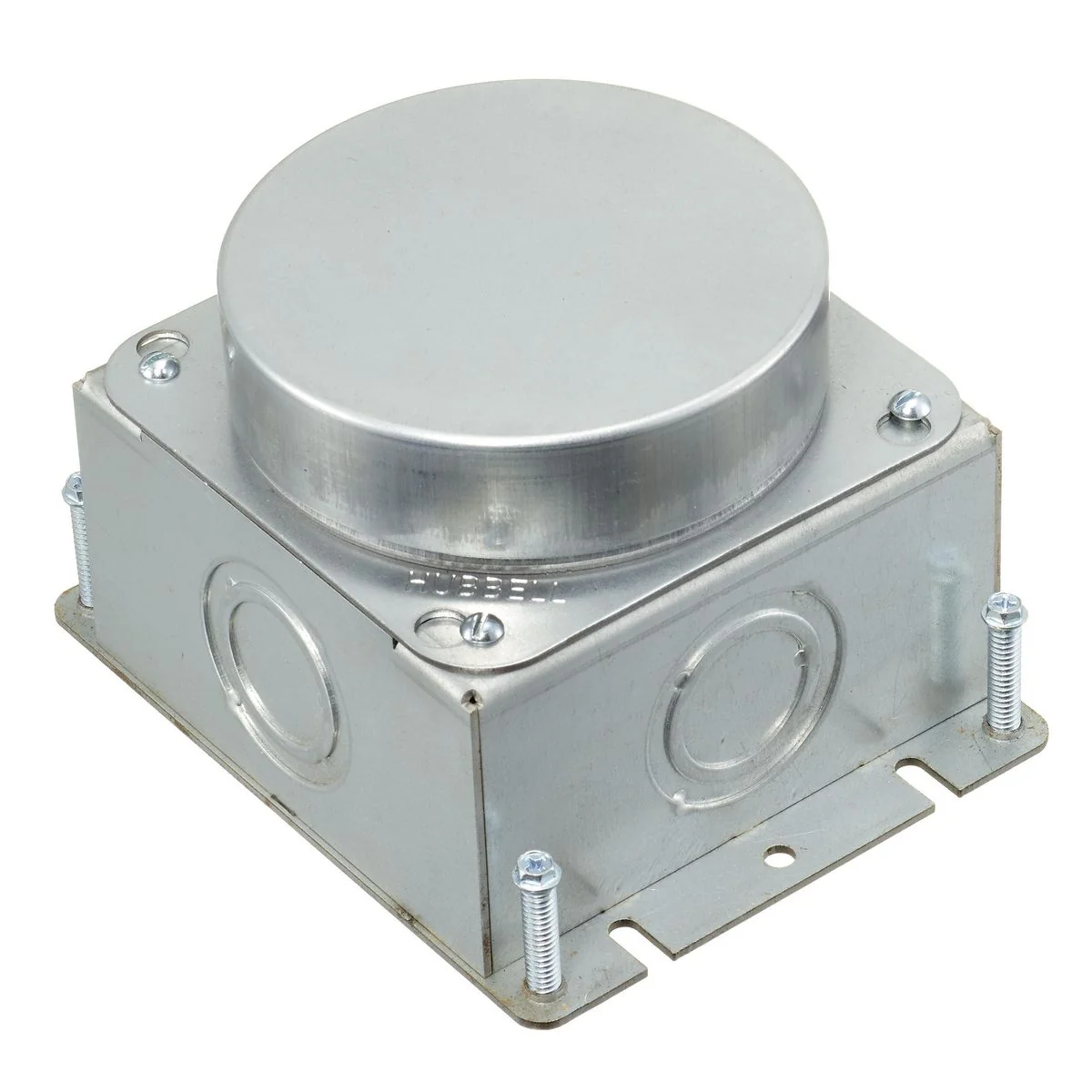 Concrete Floorbox, 1-Gang, Round Cover