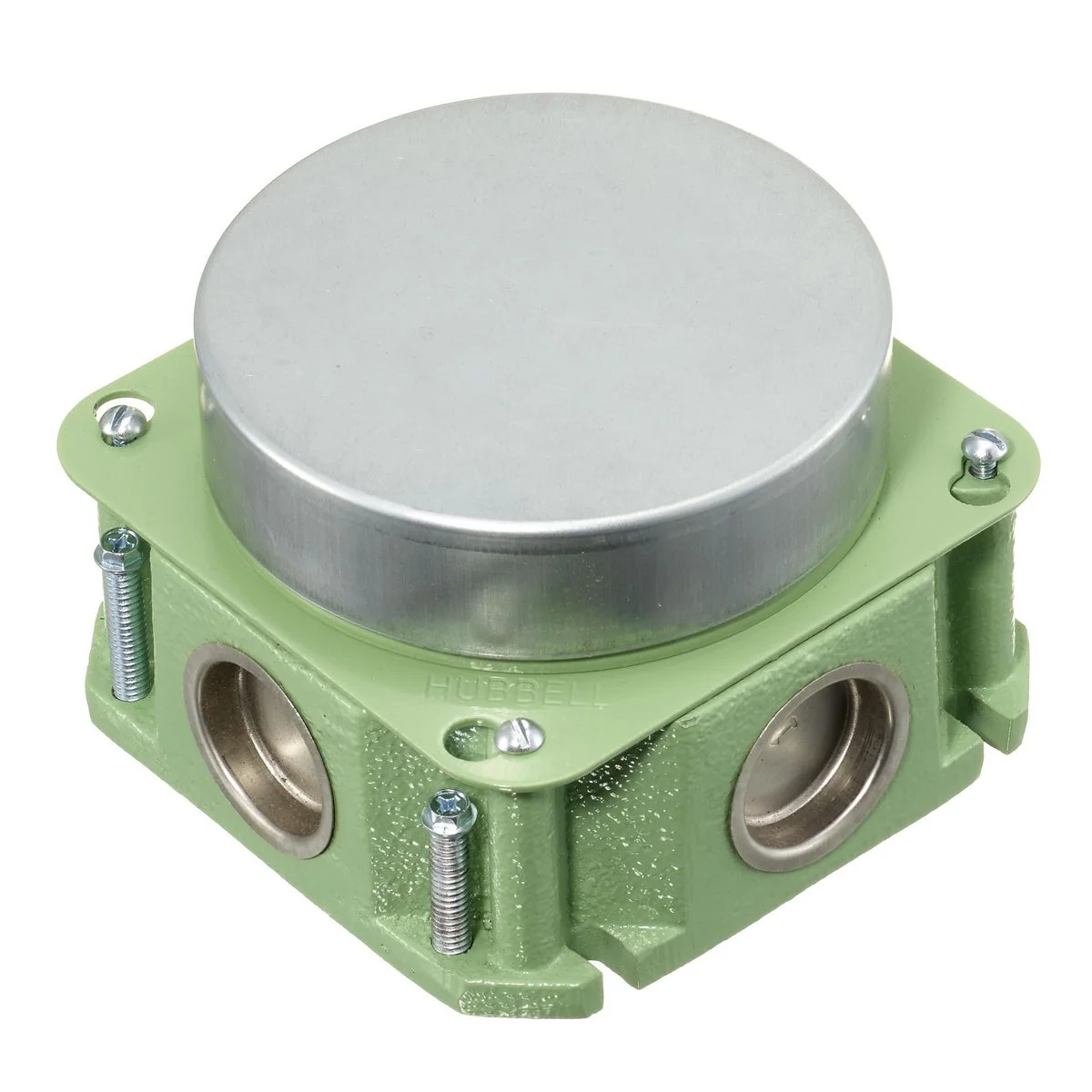 Concrete Floorbox, 1-Gang, Round Cover