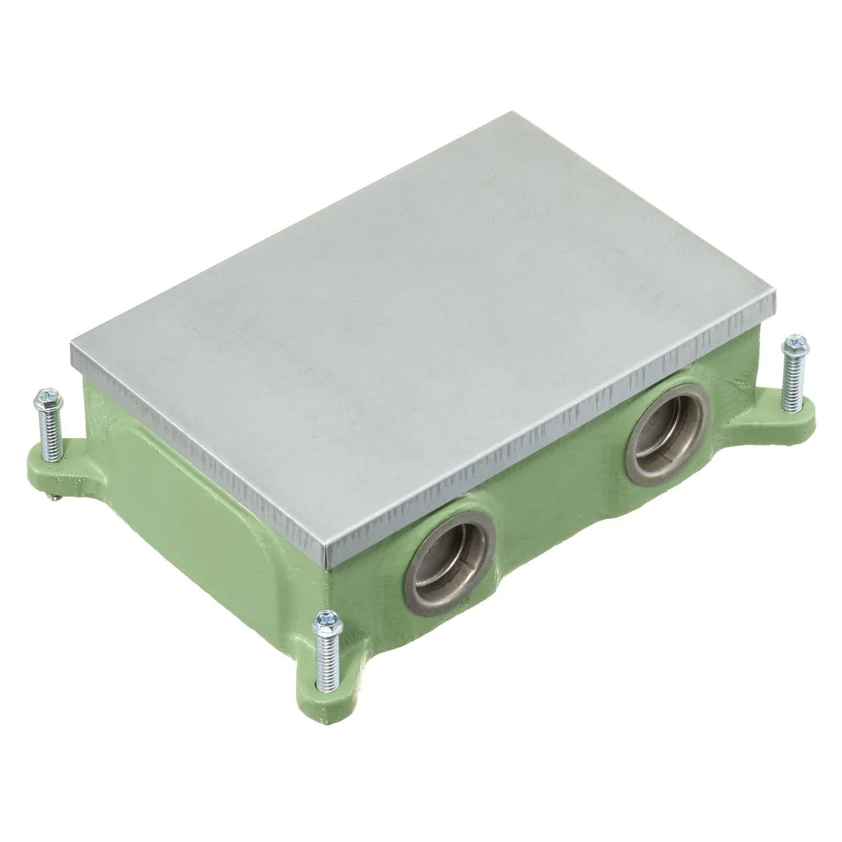 Concrete Floorbox, 2-Gang, Rectangular Cover