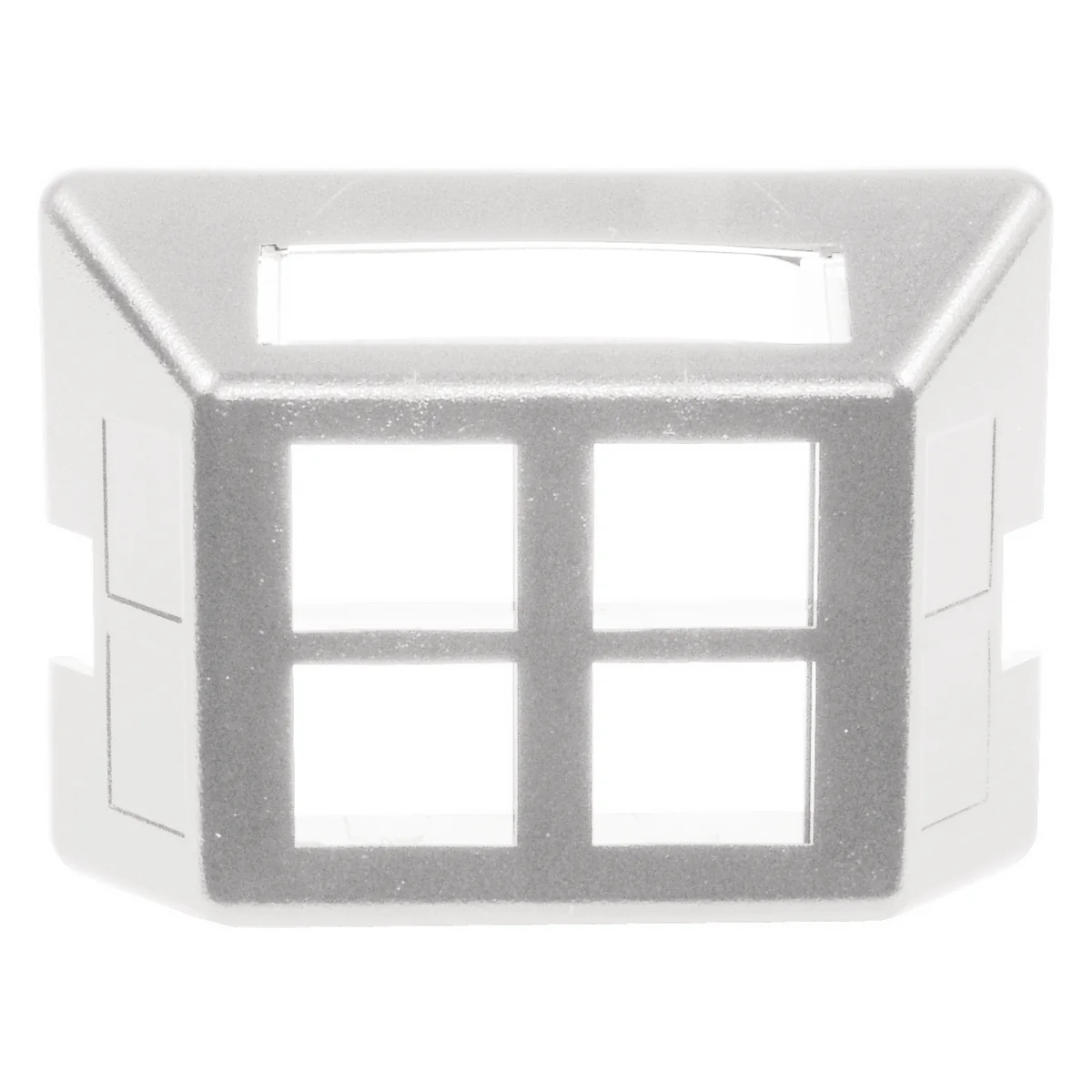 Furniture Plate, 4-Port, White