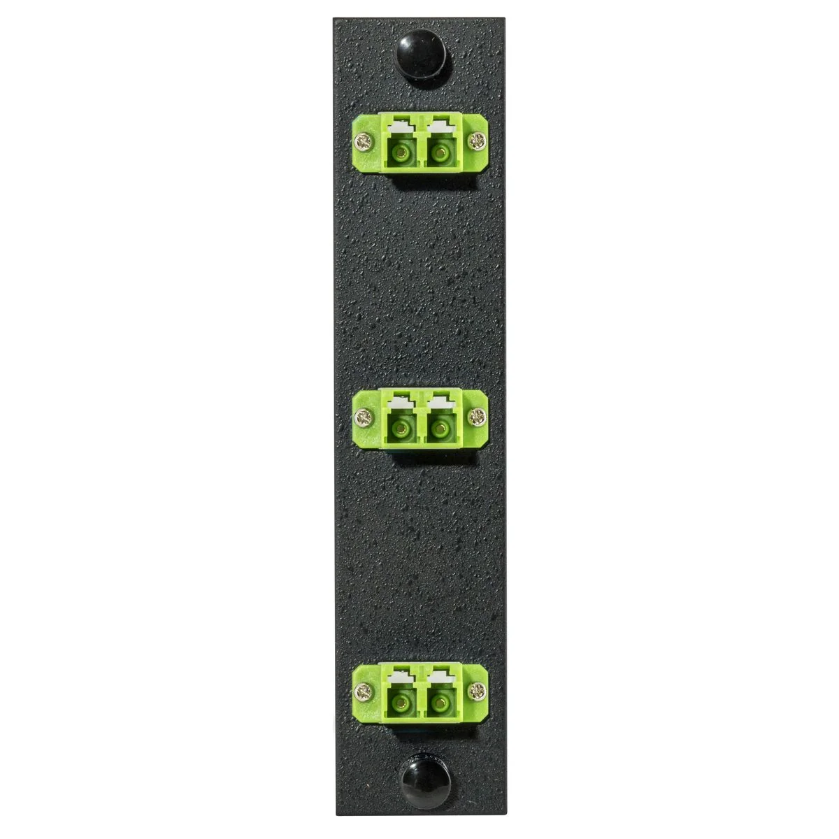 Fiber Adapter Panel, 6-Fiber, 3 LC Duplex, Green, Ceramic Zirconium