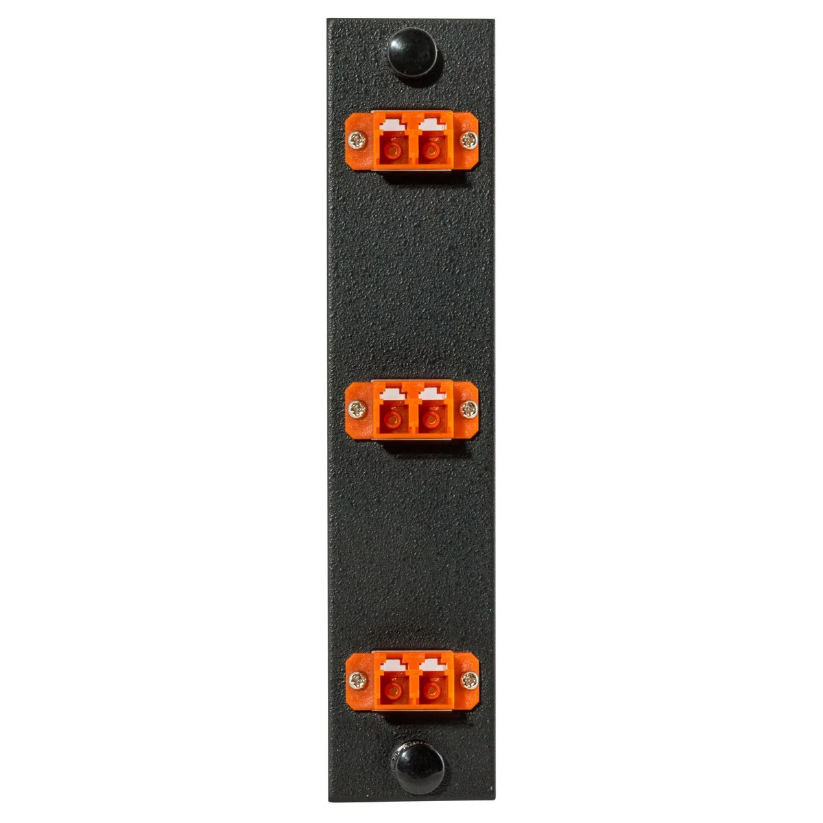 Fiber Optic Adapter Panel, 6 Port, LC Duplex, Zircon Ceramic, Orange